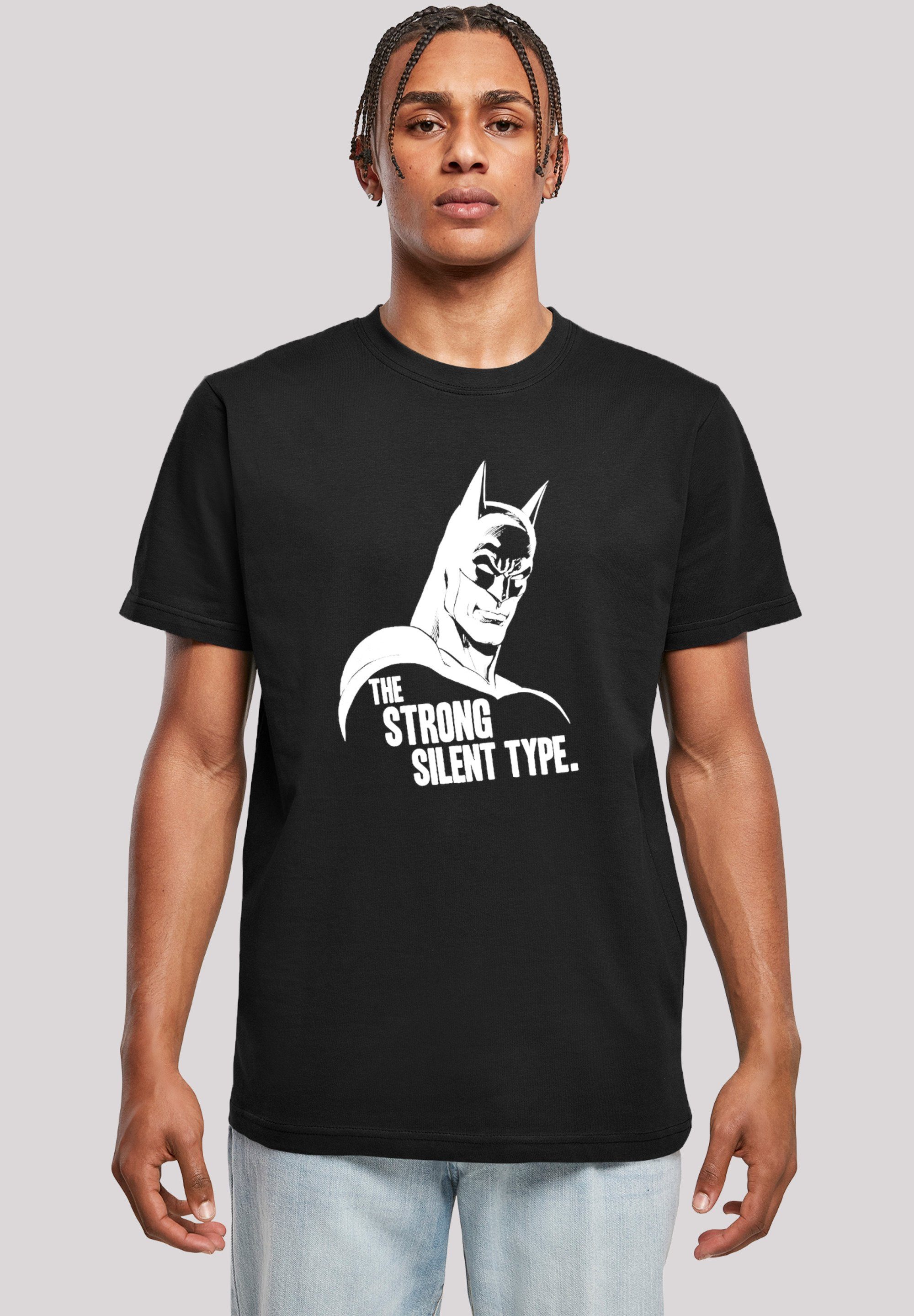 The Type Herren,Premium Batman T-Shirt Merch,Regular-Fit,Basic,Bedruckt Strong Silent Superheld F4NT4STIC