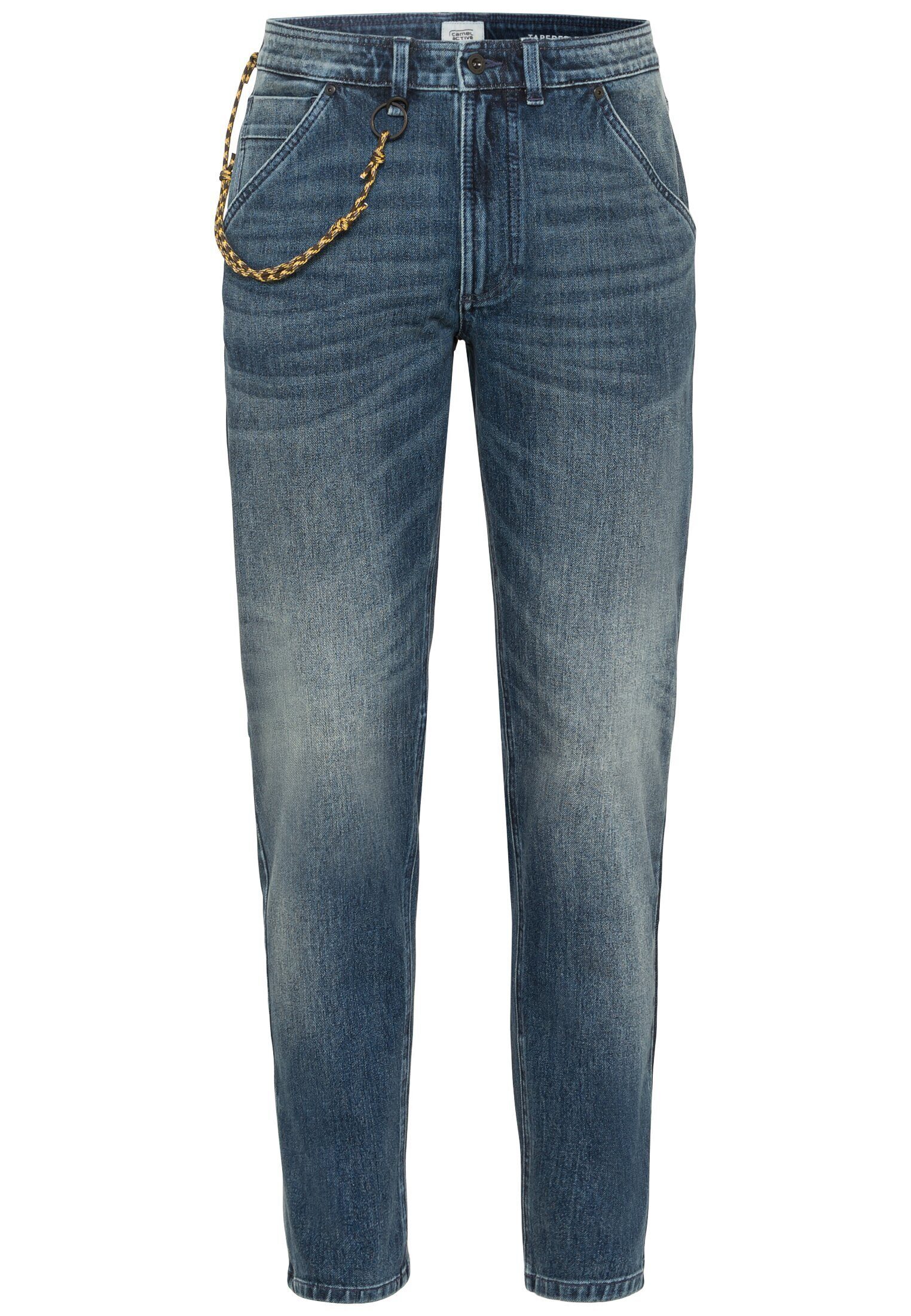 5-Pocket-Jeans mit Tasche fleXXXactive® camel Fit active Tapered Indigo-Blau Smartphone Jeans