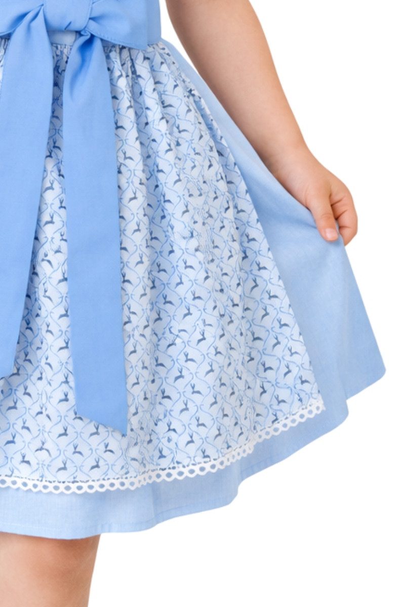 Isar-Trachten Dirndl Kinderdirndl 2tg. - KLARA - hellblau
