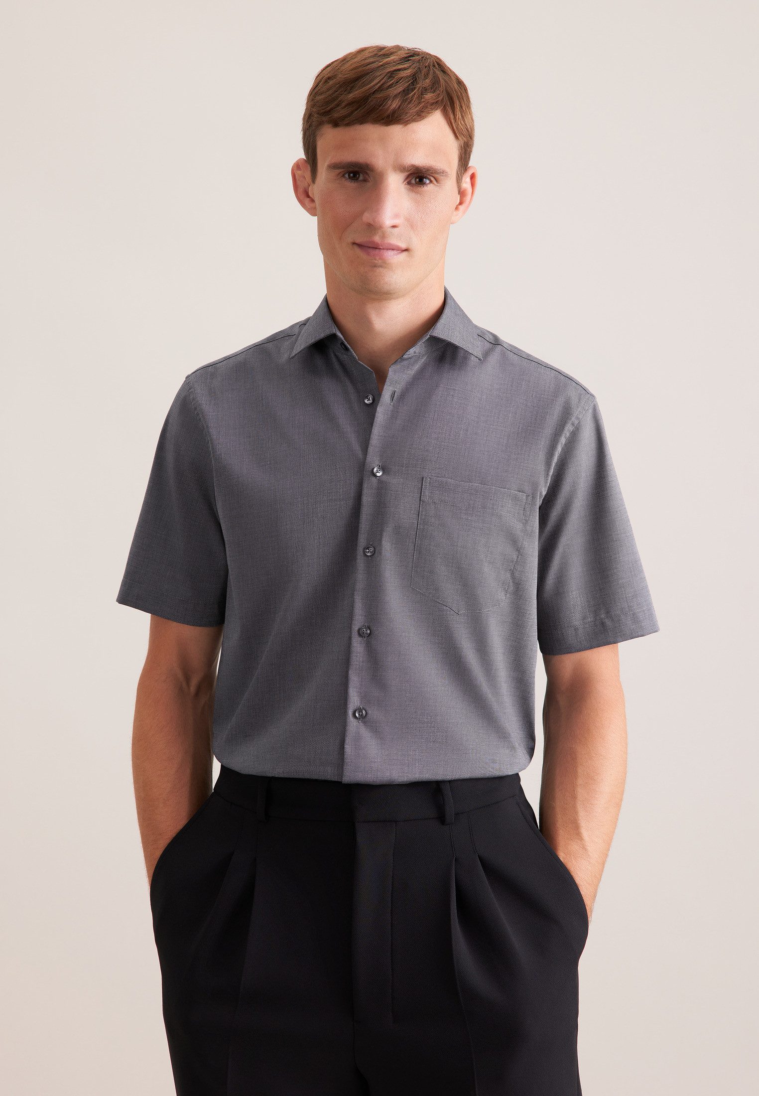 seidensticker Businesshemd Schwarze Rose Regular 1/2 Kentkragen Uni günstig online kaufen