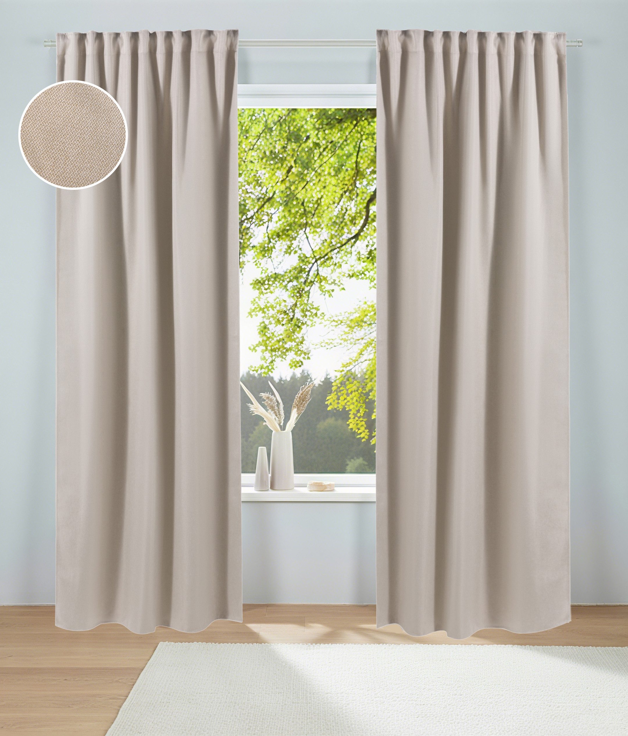 my home Gardine Gardine "Alcide" (1 St), Multifunktionsband, verdunkelnd, Multifunktionsband, verdunkelnd, Pflegeleicht, moderner Look