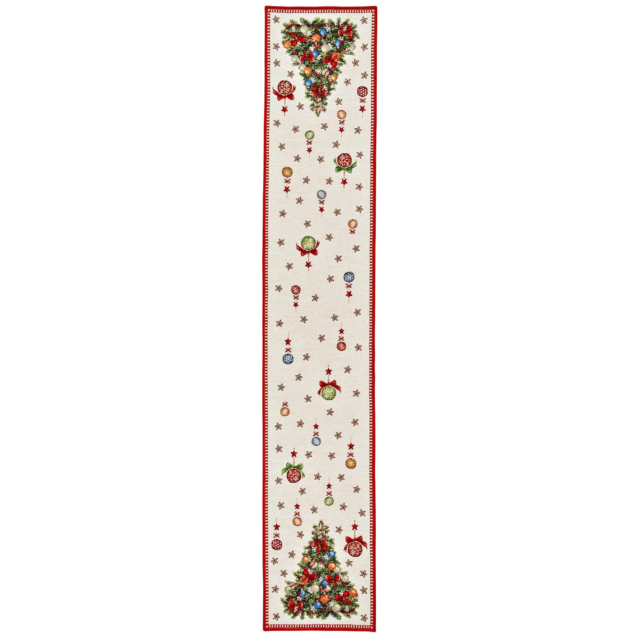 matches21 HOME & HOBBY Tischdecke Retro Weihnachtstischläufer Tannenbaum 183 x 33 cm (1-tlg), Tischläufer für Weihnachten & Advent