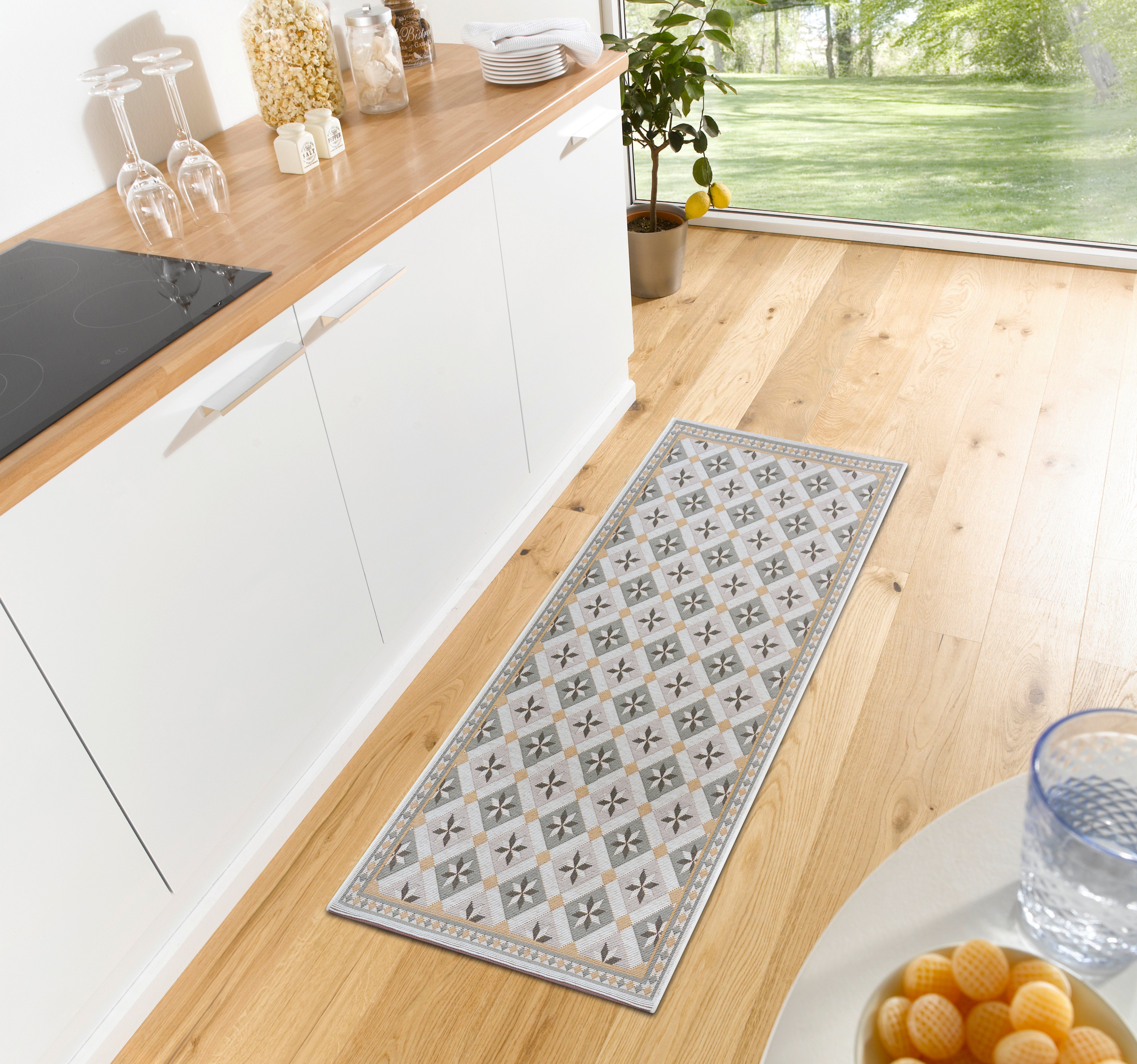 Läufer Classic, HANSE Home, rechteckig, Höhe: 6 mm, Geometrisches Muster,  pflegeleicht, Mosaik, Anti-Slip, Küche, Flur | Kurzflor-Läufer