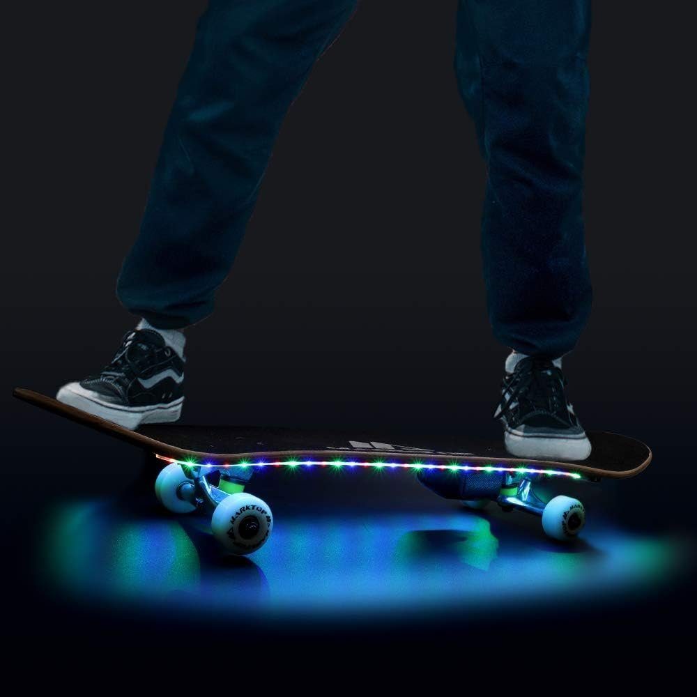50 cm Lichtband, USB/Batterie Streifen Stripe Streifenlicht Lichterkette X RGB LED 2 MUPOO LED LED Wasserdicht,Kinder,Jugendliche,Skateboarder LED