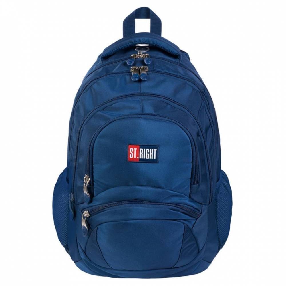 KiddiBex Schulrucksack Teenager Jungen Schulranzen ab 5. Klasse mit Brustgurt, Rucksack Schule, Schultasche Jungen - Ergonomischer Schulranzen Blau