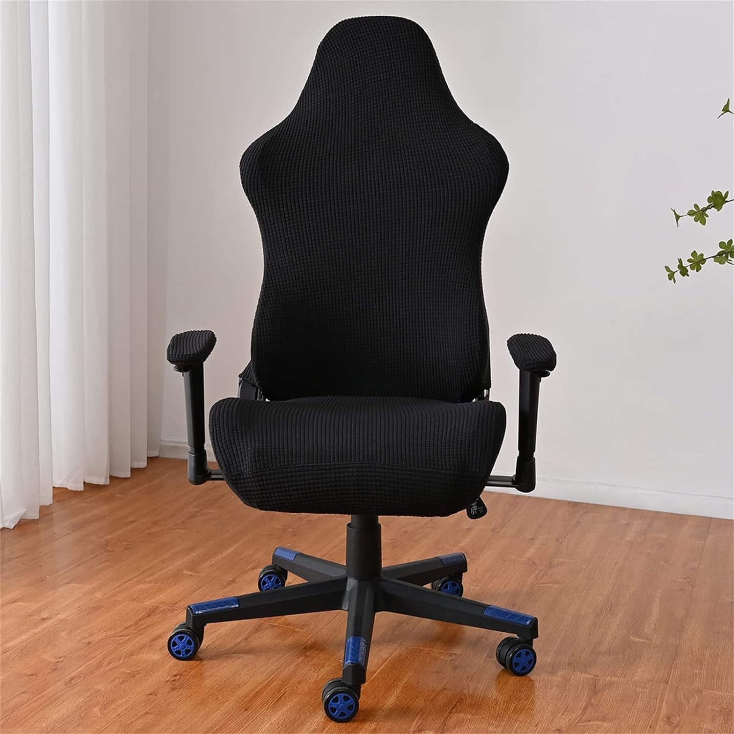 Agger Bürostuhlhusse 4Stk Gaming Stuhl Bezug Waschbar,Waschbar Gaming Stuhl Bezug, Gaming Stuhlhussen, Gaming Stuhlbezüge Anti-Rutsch