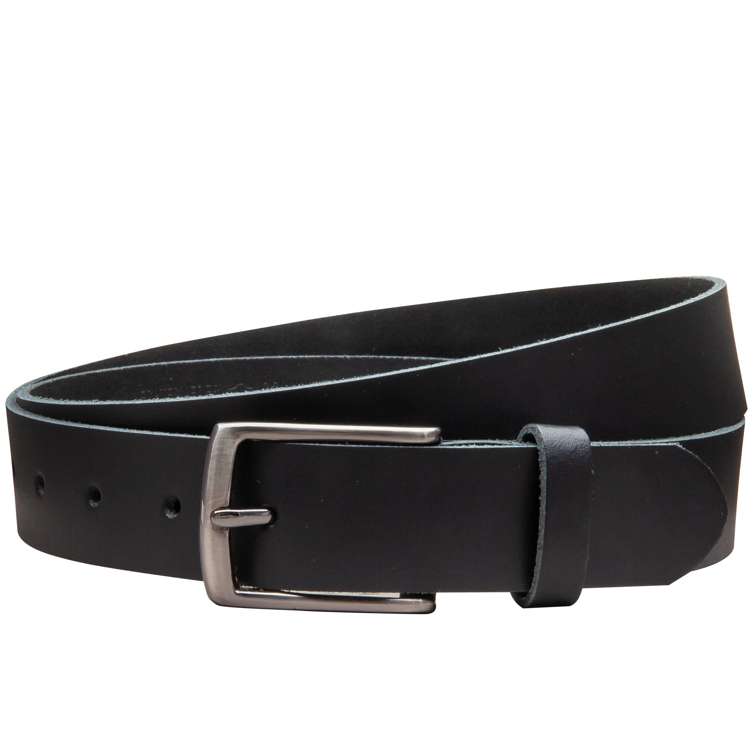 COLOGNEBELT Ledergürtel OM310-SL-Schwarz MADE IN GERMANY, Schwarz Kürzbar, günstig online kaufen