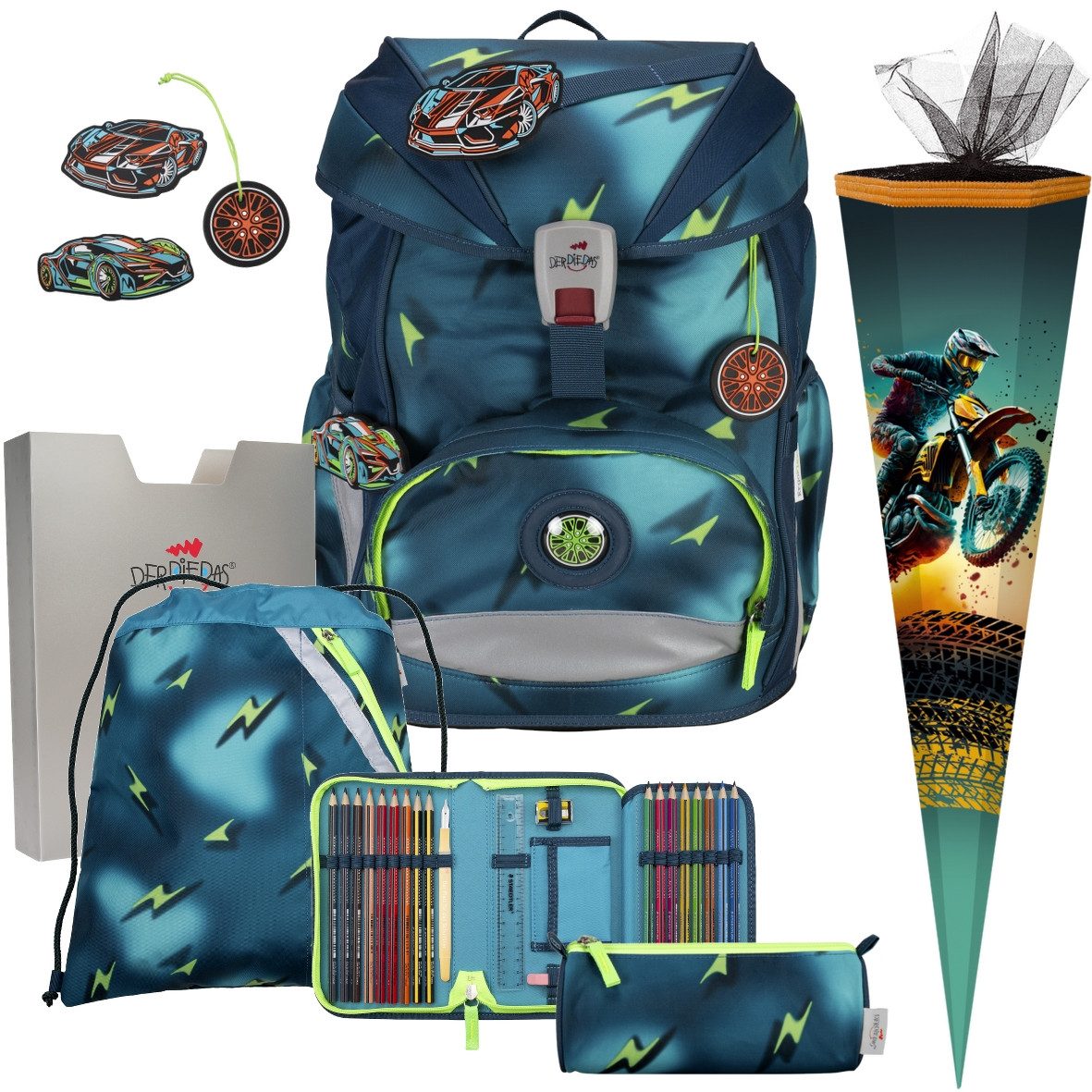 DerDieDas® Schulranzen Jungen 1.Klasse ErgoFlex Light in unterschiedlichen Sets