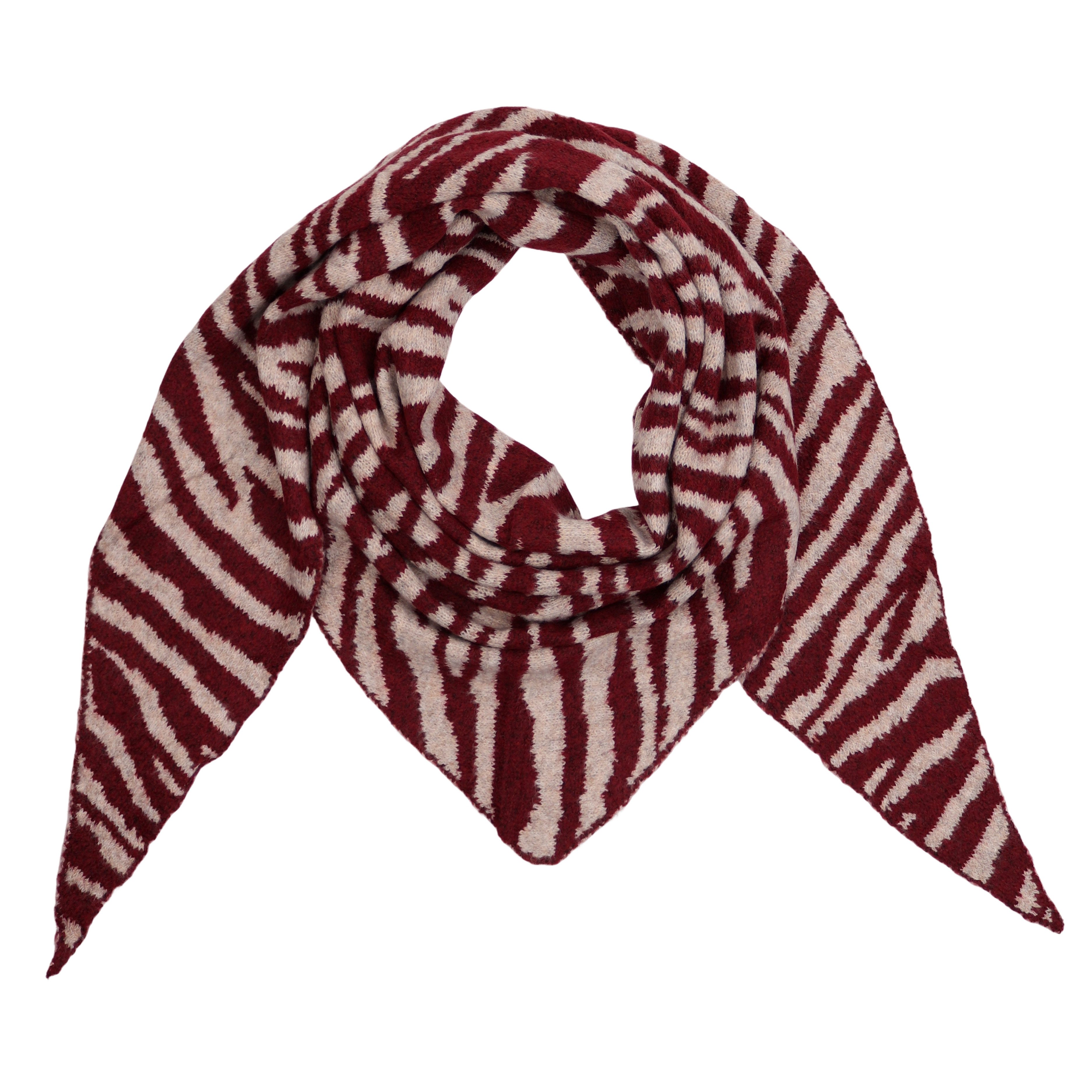 MIRROSI Dreieckstuch kuschliger und warmer Dreiecksschal Zebra Muster ca.180x75 cm, (ca. 210 Gramm; Neue Kollektion Herbst/Winter 2025), Trendiges Zebra-Design, wärmend & weich