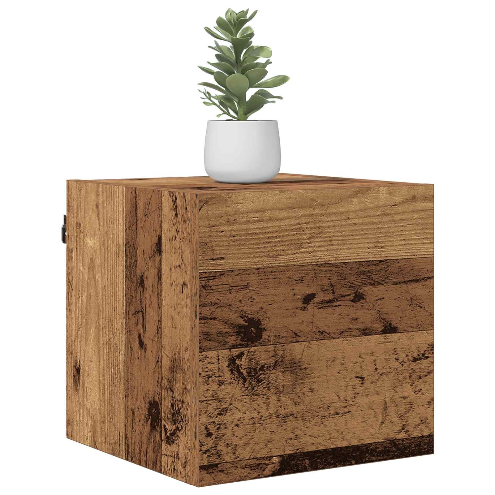 vidaXL TV-Wand Wandmontiertes TV-Regal Altholz Holzwerkstoff