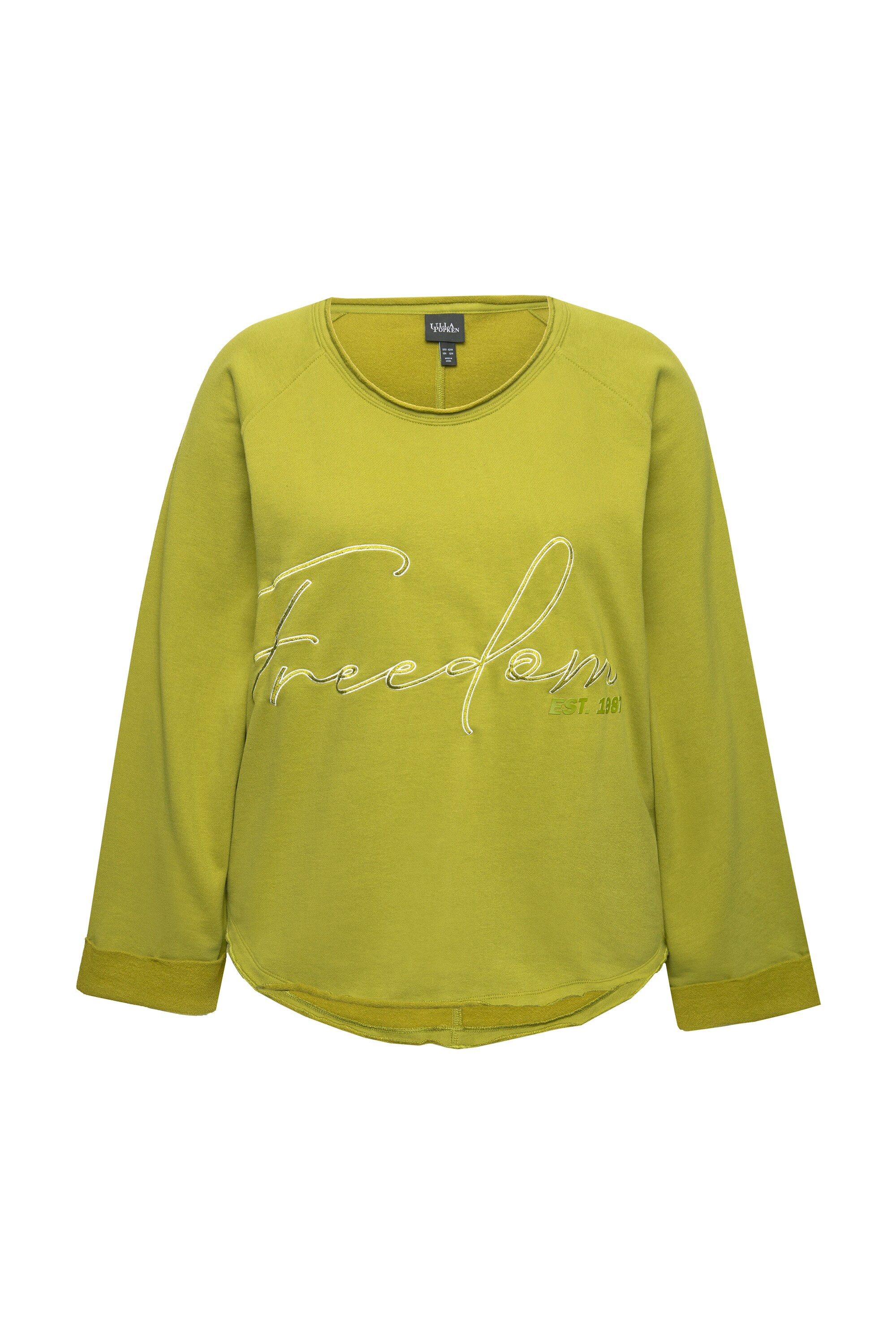 Ulla Popken Sweatshirt Sweatshirt Stickerei Rundhals günstig online kaufen
