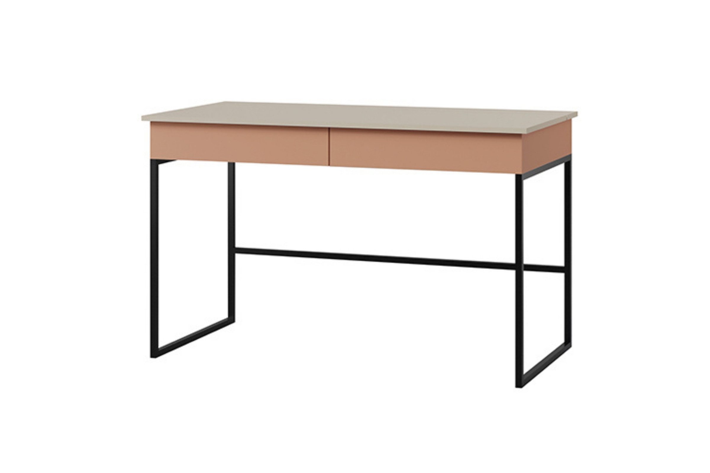 Deine Möbel 24 Schreibtisch LIMA 10, 125 cm breit, mit 2 Schubladen, Stauraumfach (LIMA-Kollektion, 1-St., ideal für Kinderzimmer & Jugendzimmer), Push-to-Open, Jugendzimmer-Schreibtisch
