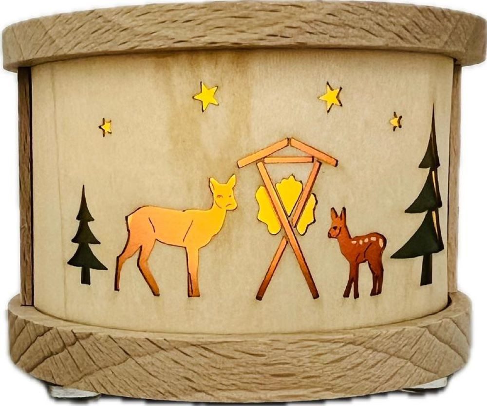 Richard Glaesser Teelichthalter Teelichtlaterne Waldmotiv mit Tieren, Höhe günstig online kaufen