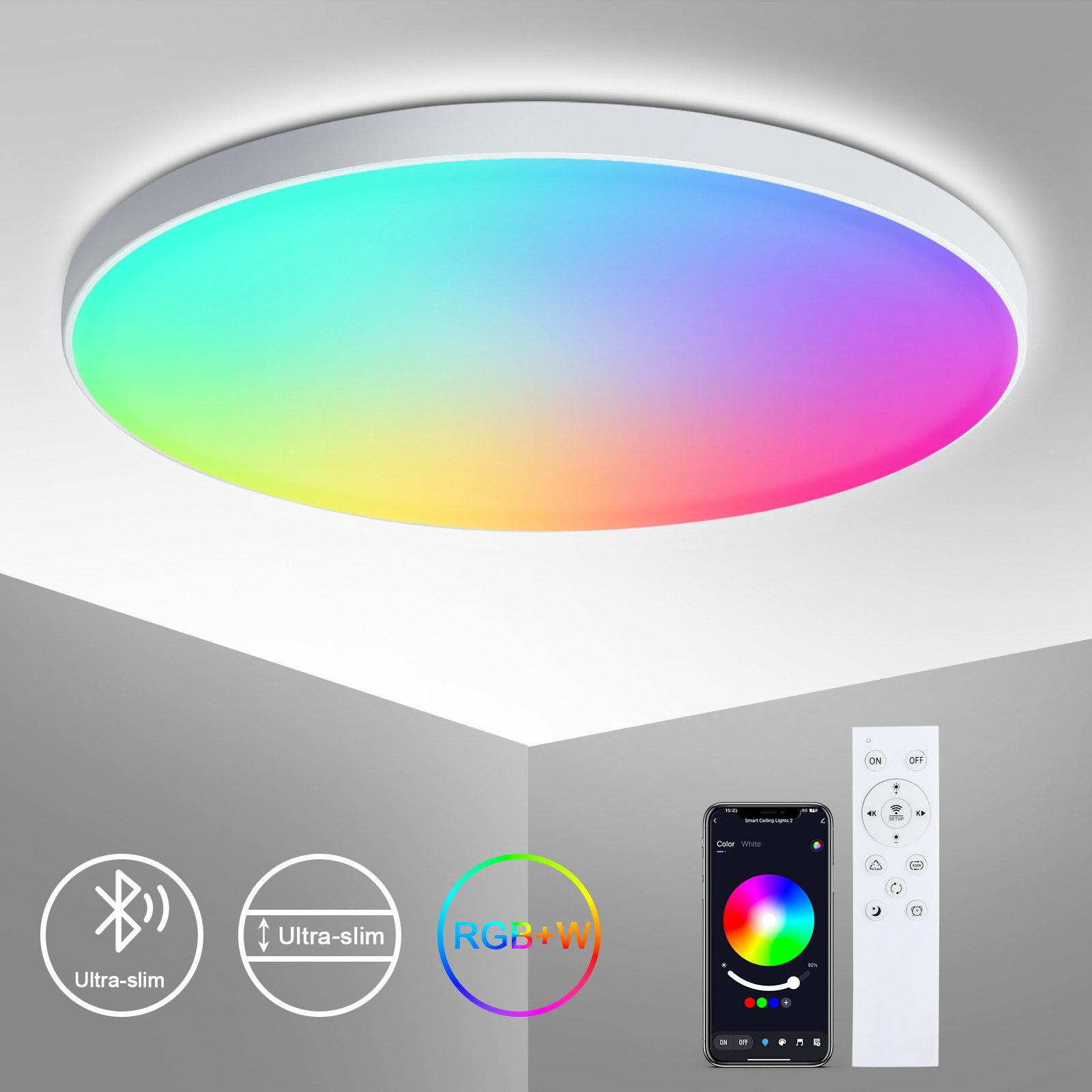 Oraymin Deckenleuchte LED RGB Bluetooth Fernbedienung günstig online kaufen