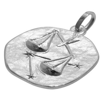 trendor Kette mit Anhänger Sternzeichen Waage mit 925 Silber Ø 16 mm