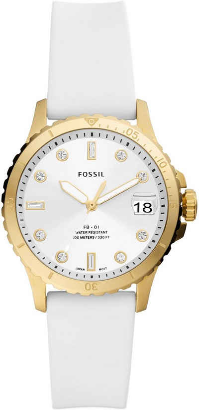 Fossil Quarzuhr FB-01, ES5286, Armbanduhr, Damenuhr, Datum, analog