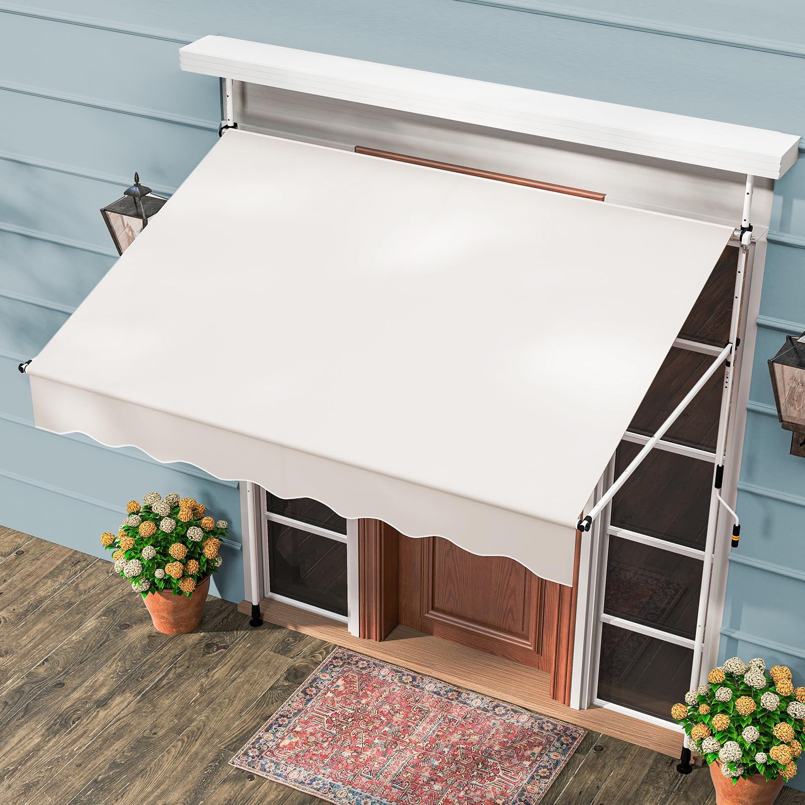 COSTWAY Klemmmarkise 200x210cm höhenverstellbar, für Balkon günstig online kaufen