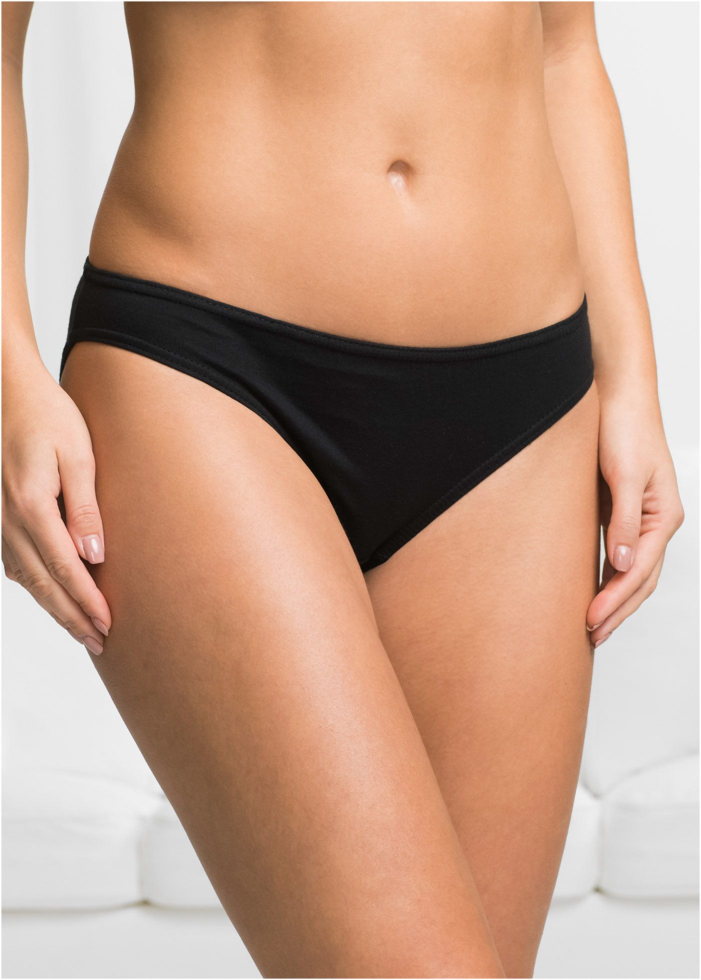 bonprix Slip (Packung, 10-St) bequeme Passform, aus Baumwolle, verschiedene Farben, im 10er Pack