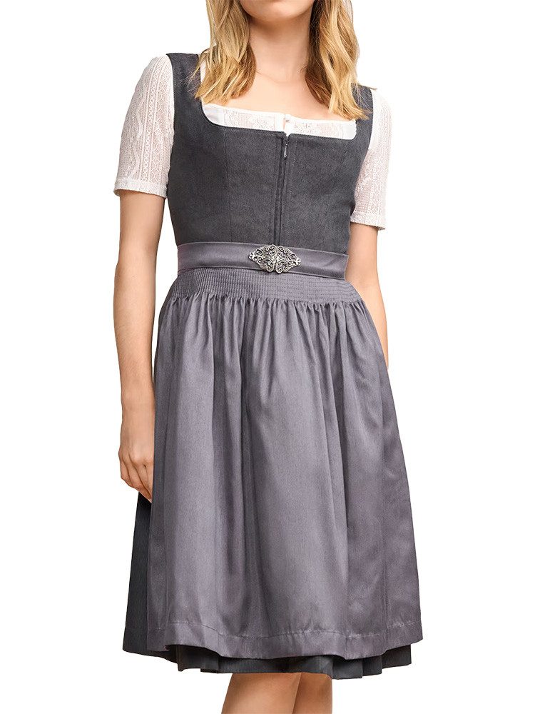Krüger Madl Dirndl Dirndl Evi 60cm Länge anthrazit