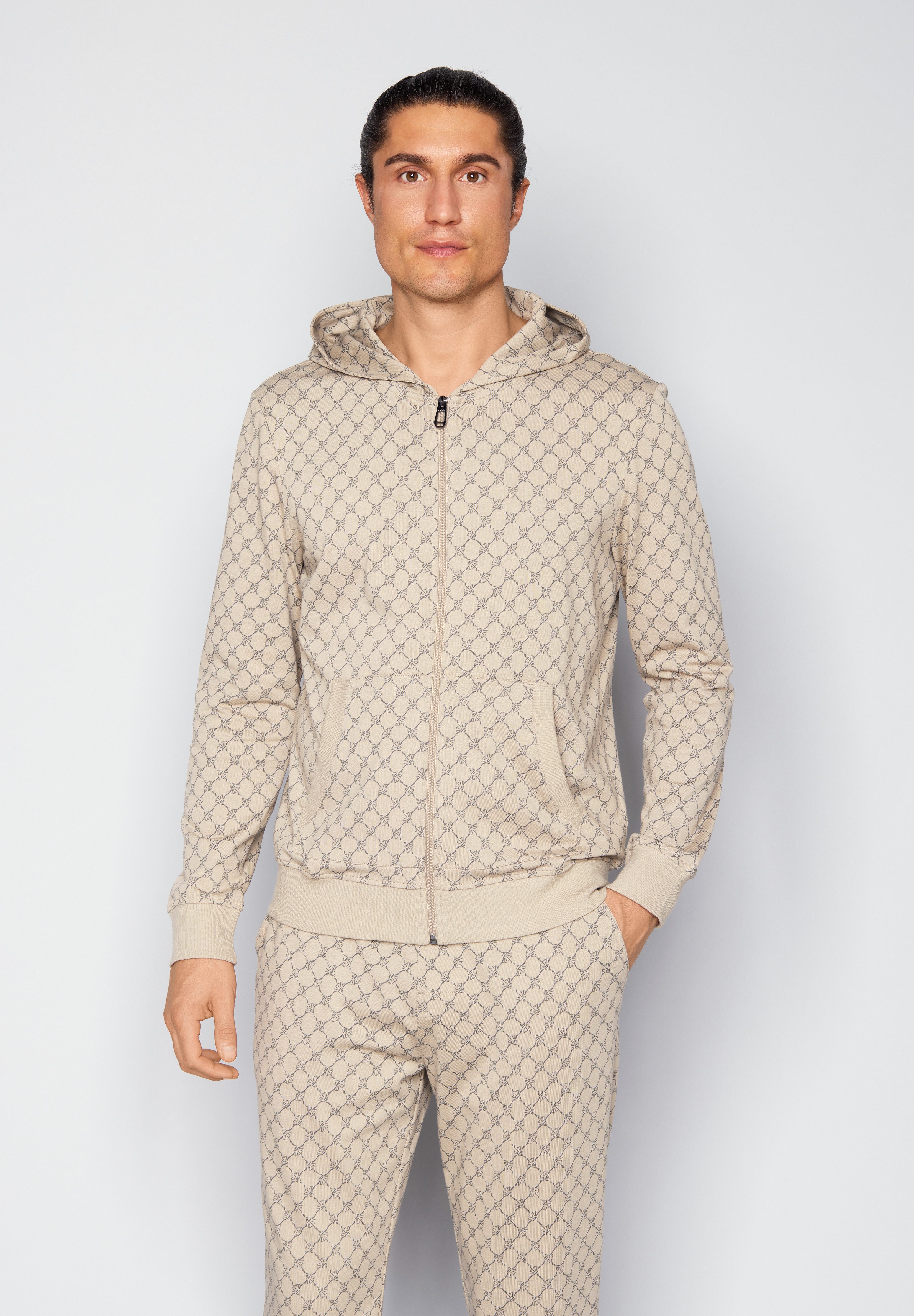 JOOP! Sweatjacke mit Cornflower-Print allover und Kapuze – Bild 3 von 5