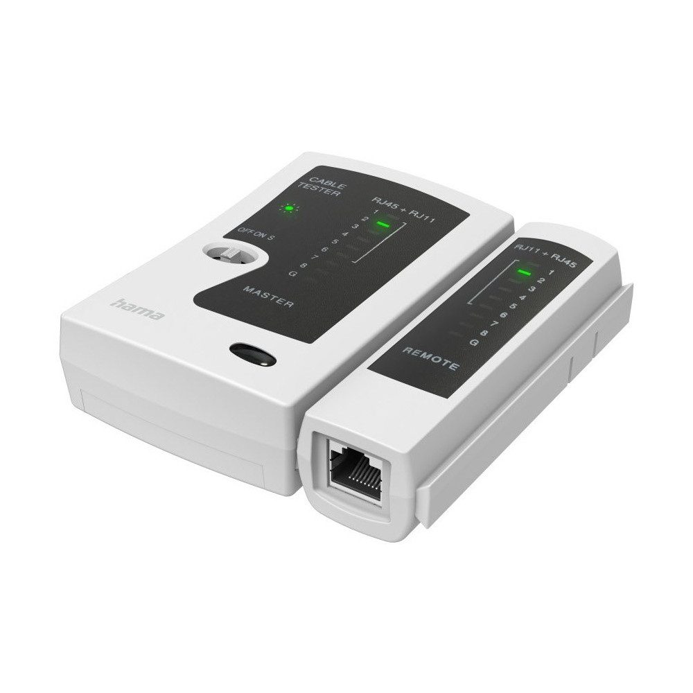 Hama Netzwerkkabel-Tester für 8p8c, 6p6c, 6p4c - Tester. Computer-Kabel