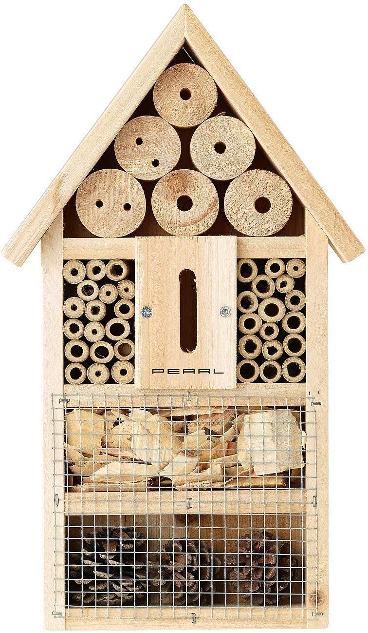 PEARL Insektenhotel Bausatz Kinder Insektenhaus Bienen Naturholz Nistkasten Hotel groß DIY, (20-St)