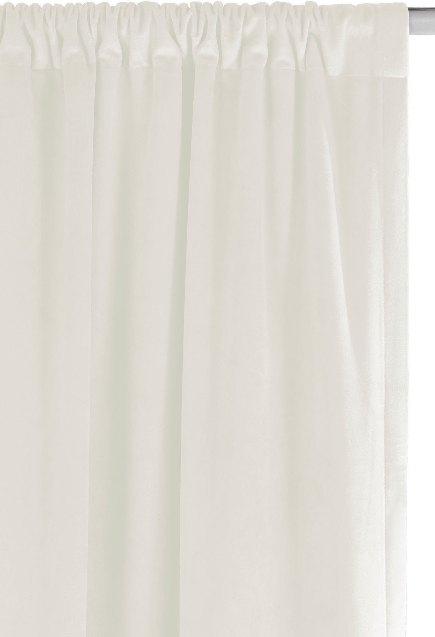 Stangendurchzug Polyester, blickdicht, (1 Vorhang St), beige gewebt Samt blickdicht Nicolet, GALA, Rue
