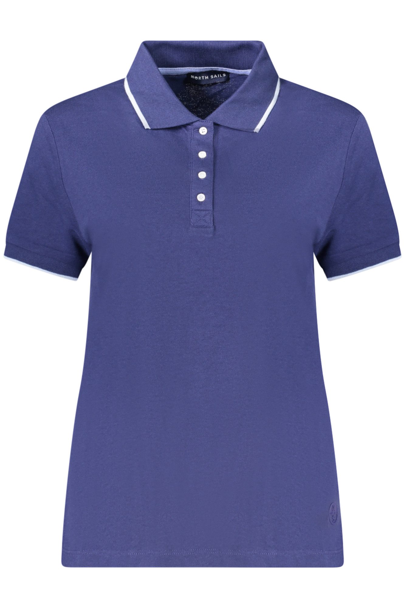 North Sails Poloshirt Damen Kurzarm-Poloshirt Blau mit Knöpfen und