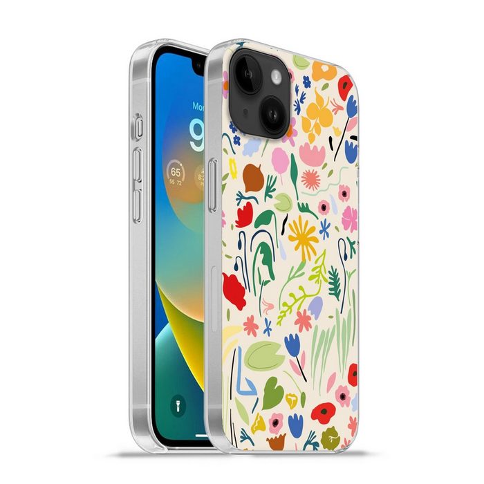 MuchoWow Handyhülle Blumen - Muster - Pflanzen Handyhülle Telefonhülle Apple iPhone 14 Plus