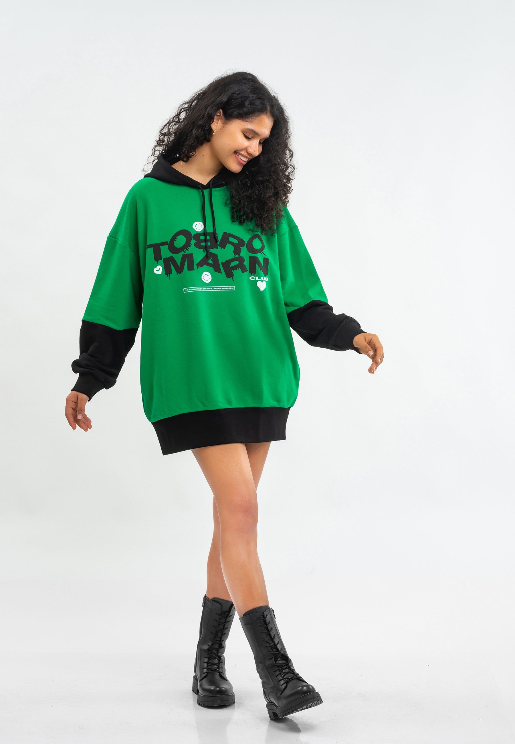 Tom Barron Kapuzensweatshirt WOMEN OVERSIZE FIT TUNIC SWEATSHIRT