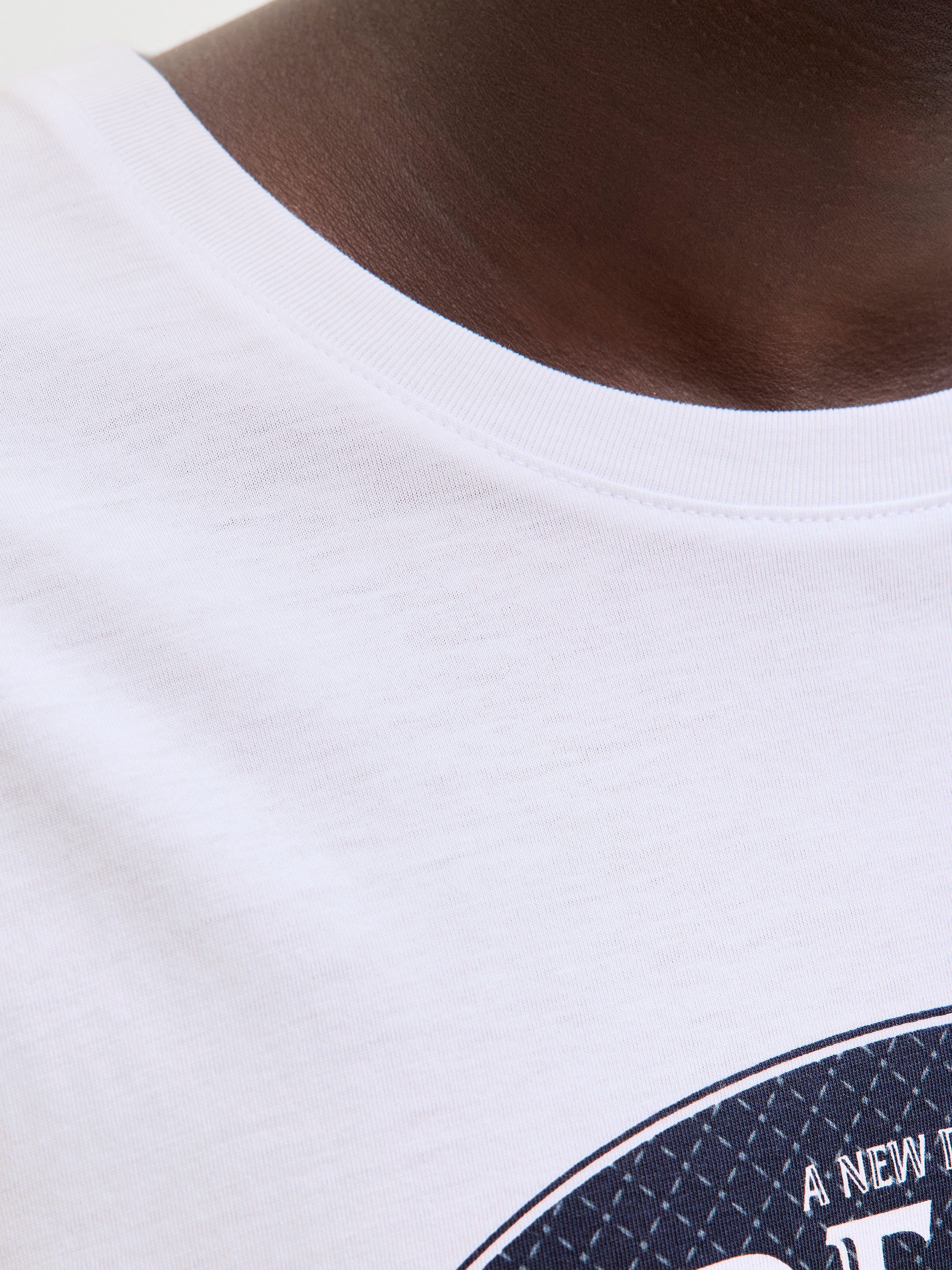 Jack & Jones Rundhalsshirt JJEDOVER DENIM TEE SS O-NECK SN mit Logobranding – Bild 3 von 5