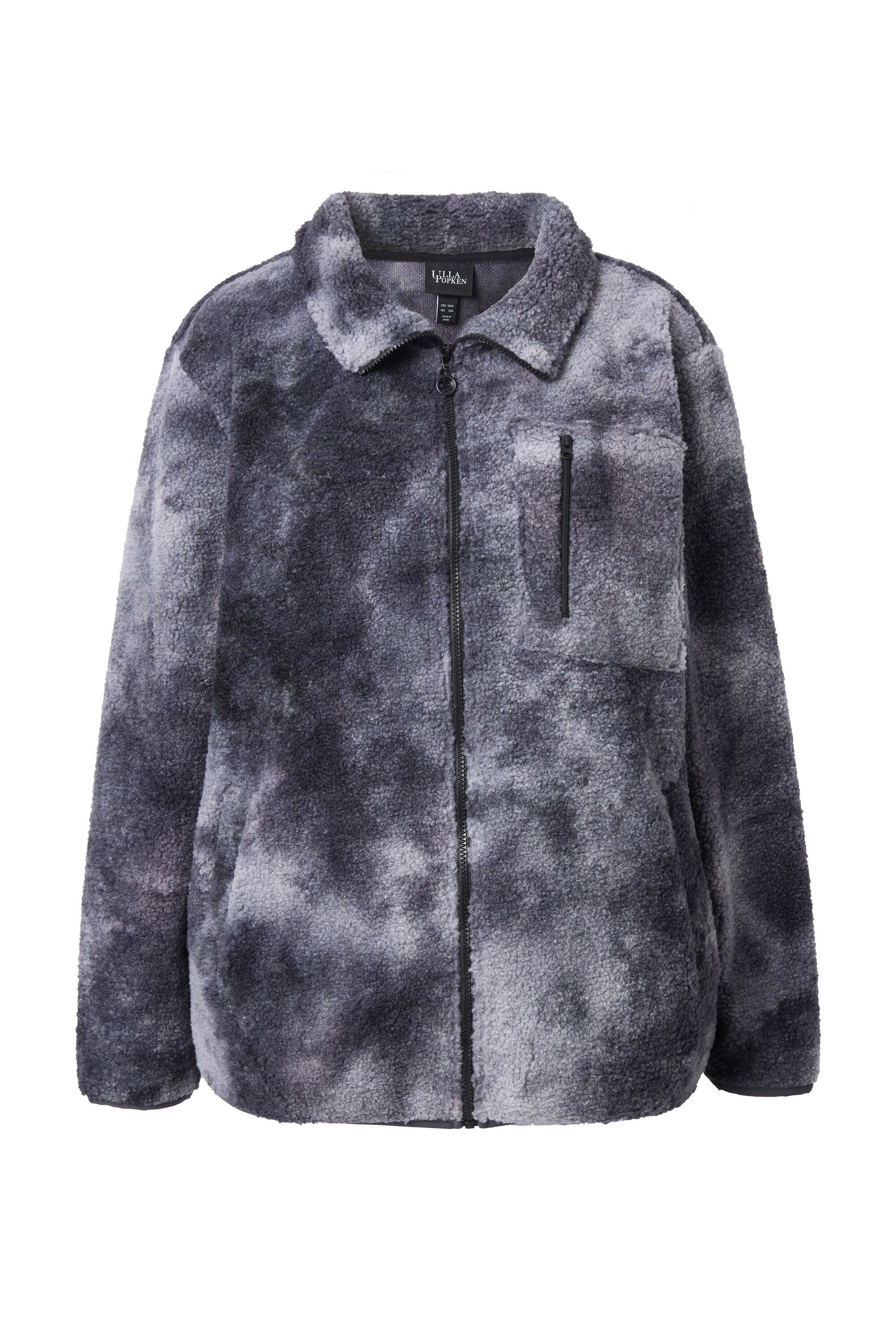 Ulla Popken Sommerjacke Teddyjacke Stehkragen elastische Kanten günstig online kaufen