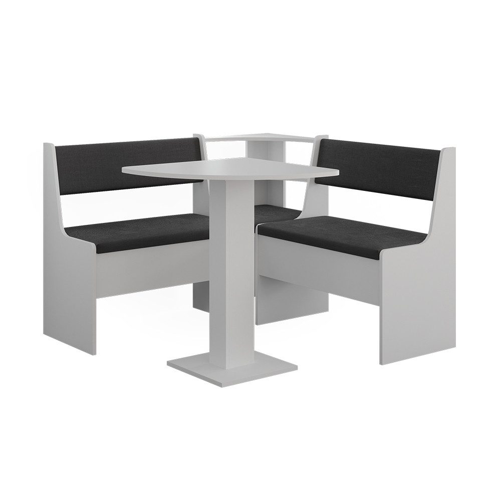 Vicco Sitzgruppe Roman, Weiß, 60 x 60 cm, (4-tlg)