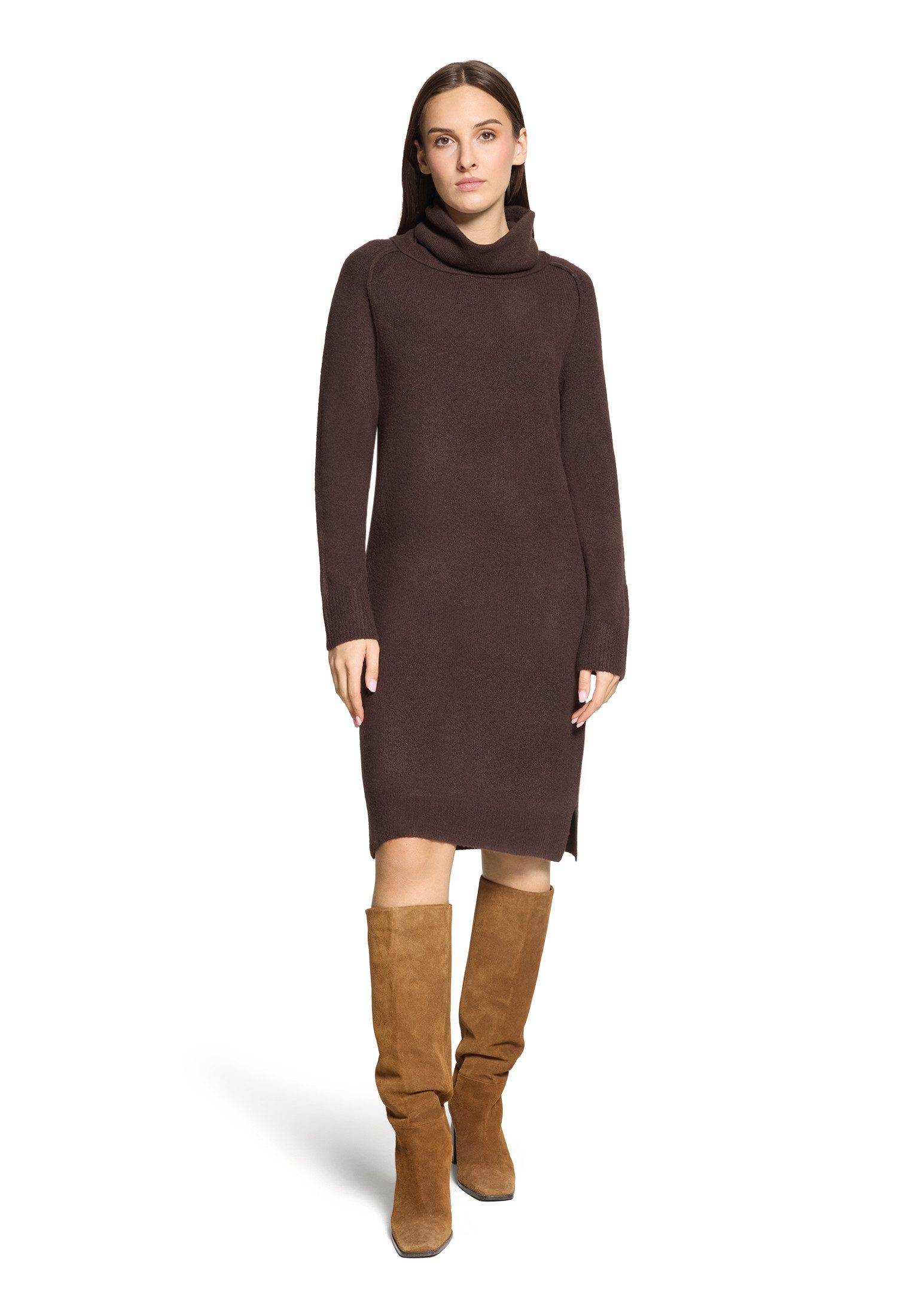 Cartoon Strickkleid Damen mit Turtle Neck günstig online kaufen