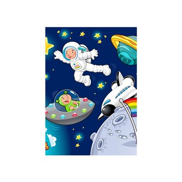 liwwing Fototapete Fototapete Kinderzimmer Weltraum Star All Weltall Kosmonaut Mond Sterne no. 89, Kindertapete