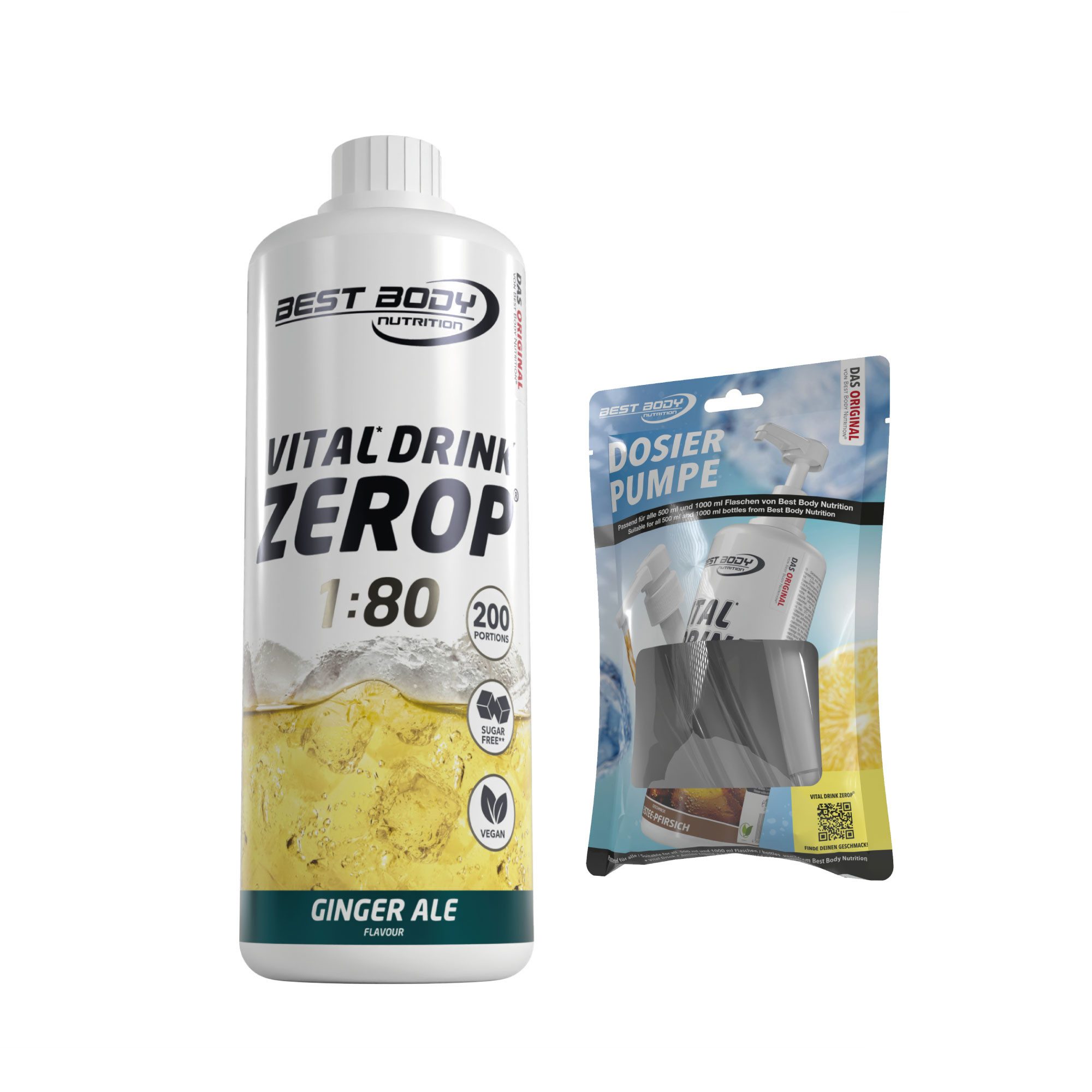Best Body Nutrition 1 L Vital Drink Zerop Bundle Flüssigkeit, Getränk