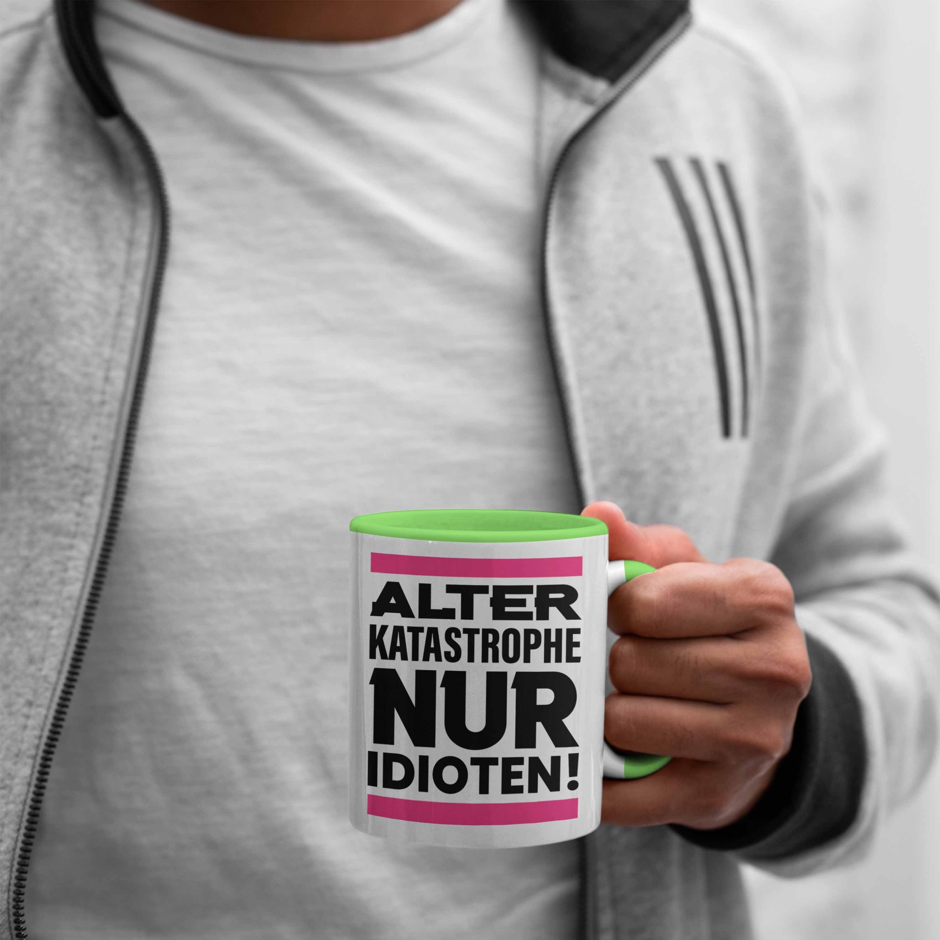 Arbeit Trendation Nur Kollegin Geschenk Geschenkidee Lustiger - Spruch Tasse Grün Tasse Alter Trendation Katasrophe Idioten Frauen