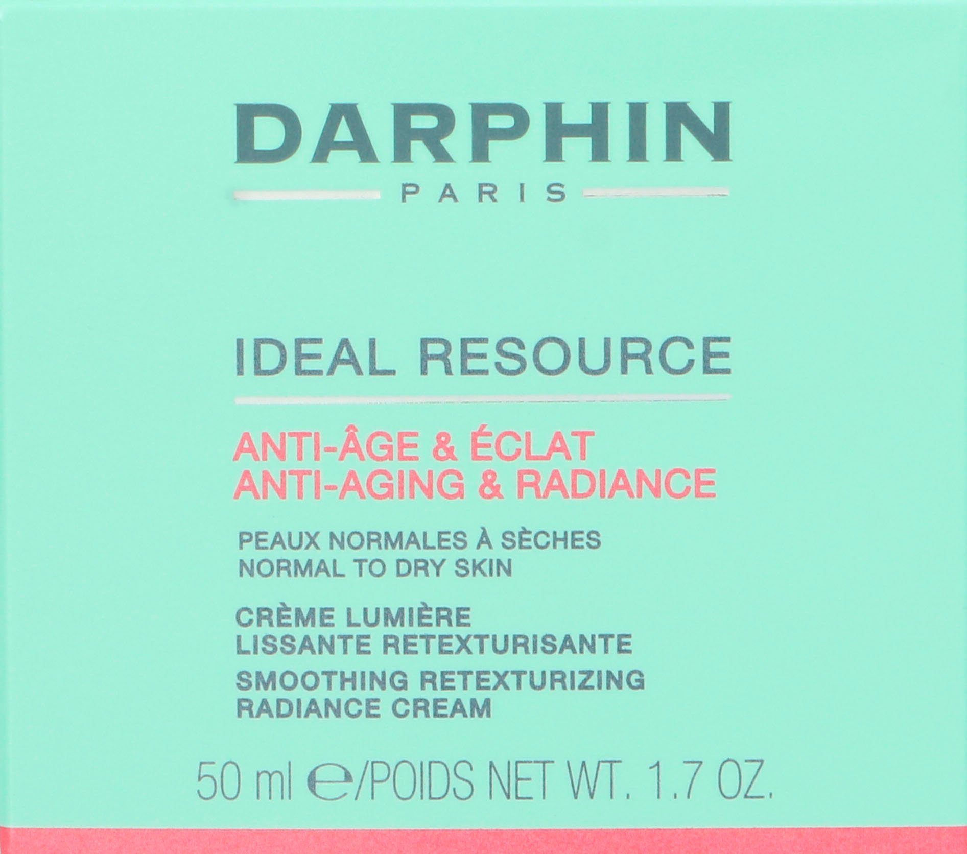Darphin Anti-Aging-Creme Ideal Resource Smoothing Retexturizing Radiance Cream, Ölfrei, ohne Parabene und Mikroplastik, für empfindliche Haut.
