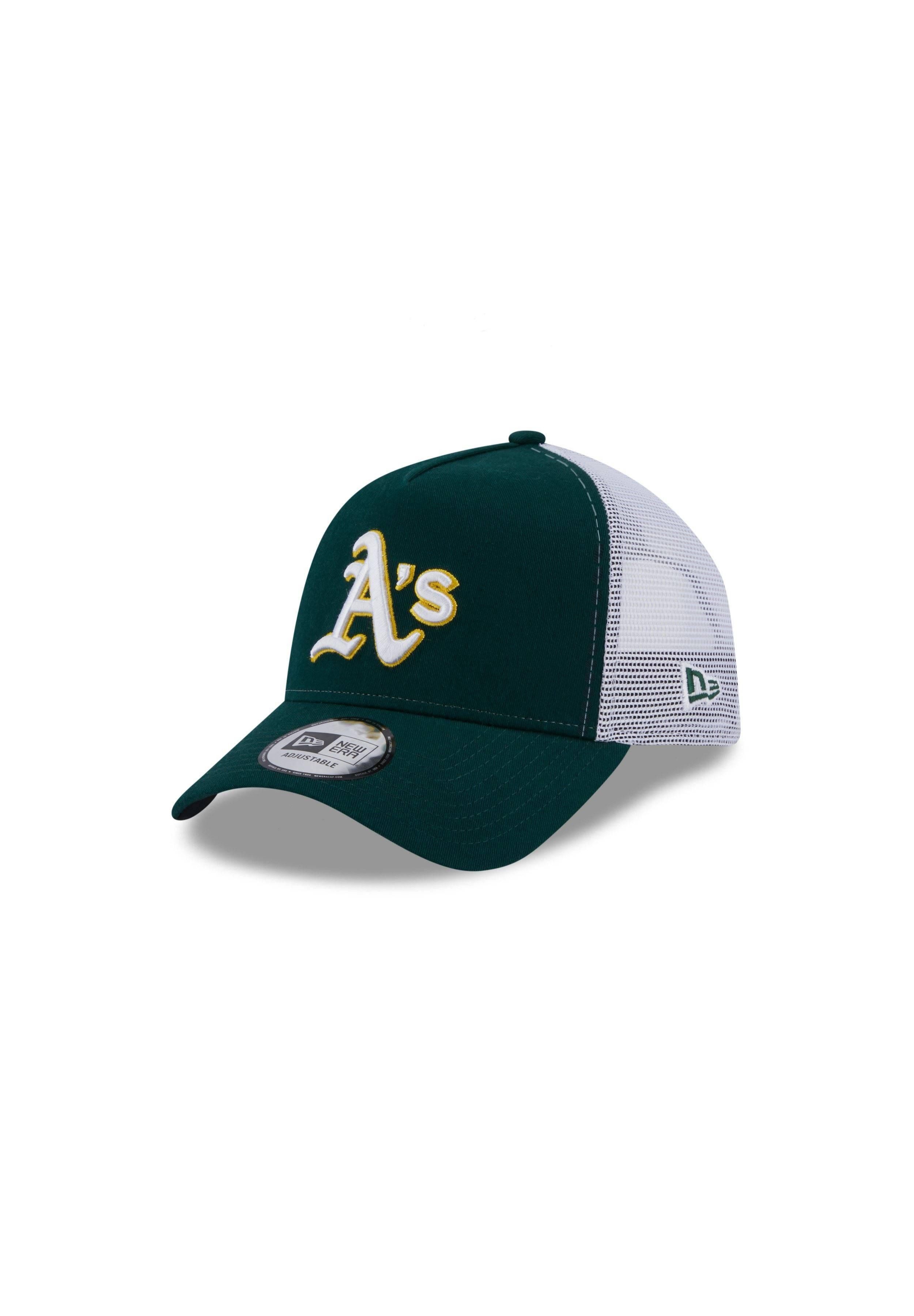 Baseball Cap Oakland Athletics MLB Team Script Green White A-Frame Adjustable Truck