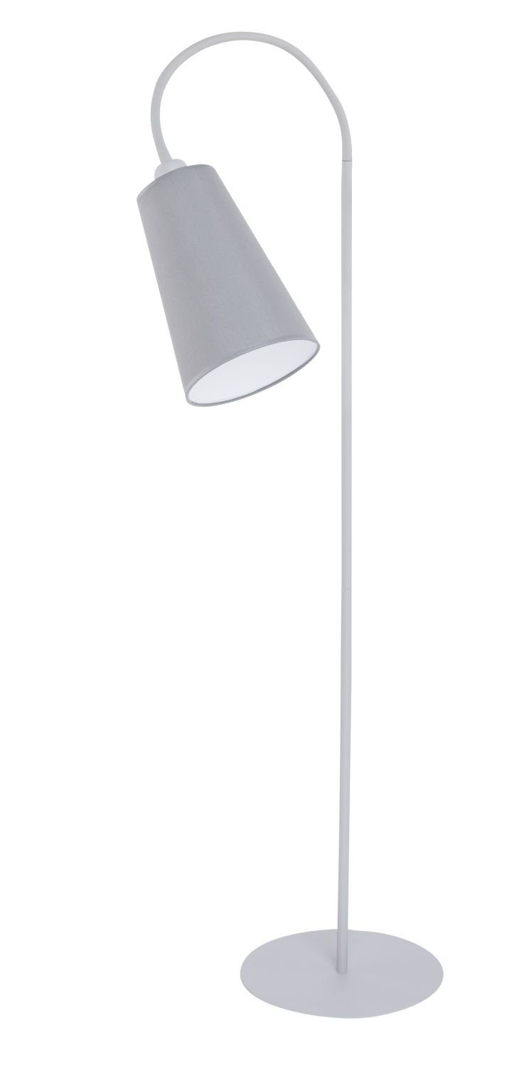 Licht-Erlebnisse Stehlampe BANTA, ohne Leuchtmittel, Moderne Stehleuchte Grau Weiß flexibel Leselampe Couch Lampe
