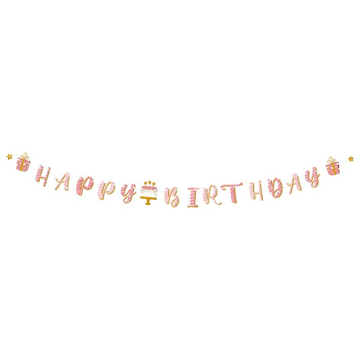 Grabo Girlande Buchstabengirlande HB Rose Confetti 280 cm