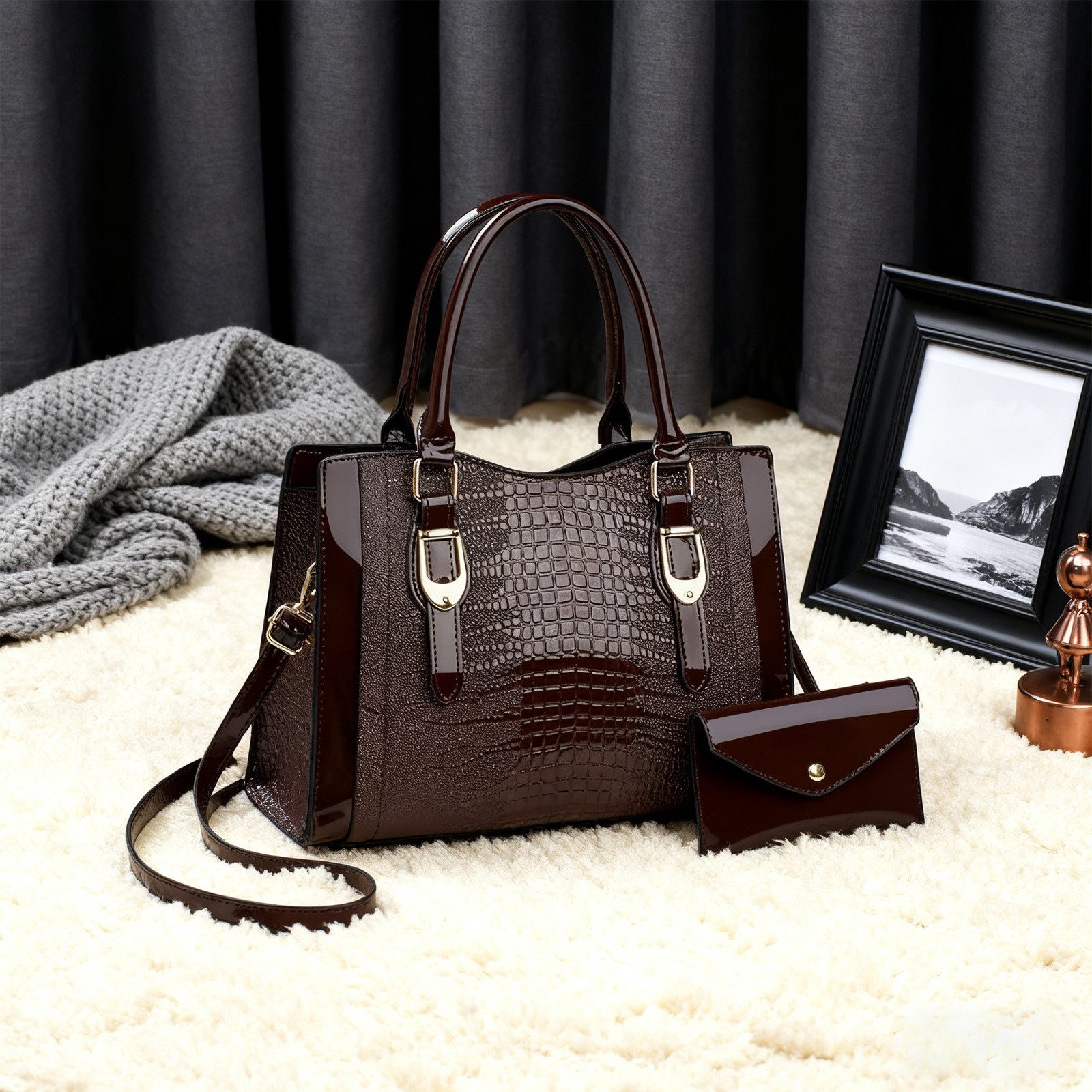 REDOM Henkeltasche Tragetasche Handtasche Umhängetasche Schultertasche (2-i günstig online kaufen