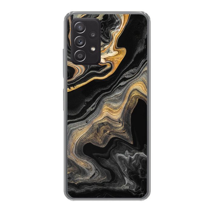 MuchoWow Handyhülle Marmor - Acryl - Gold - Luxus - Abstrakt Handyhülle Telefonhülle Samsung Galaxy A33