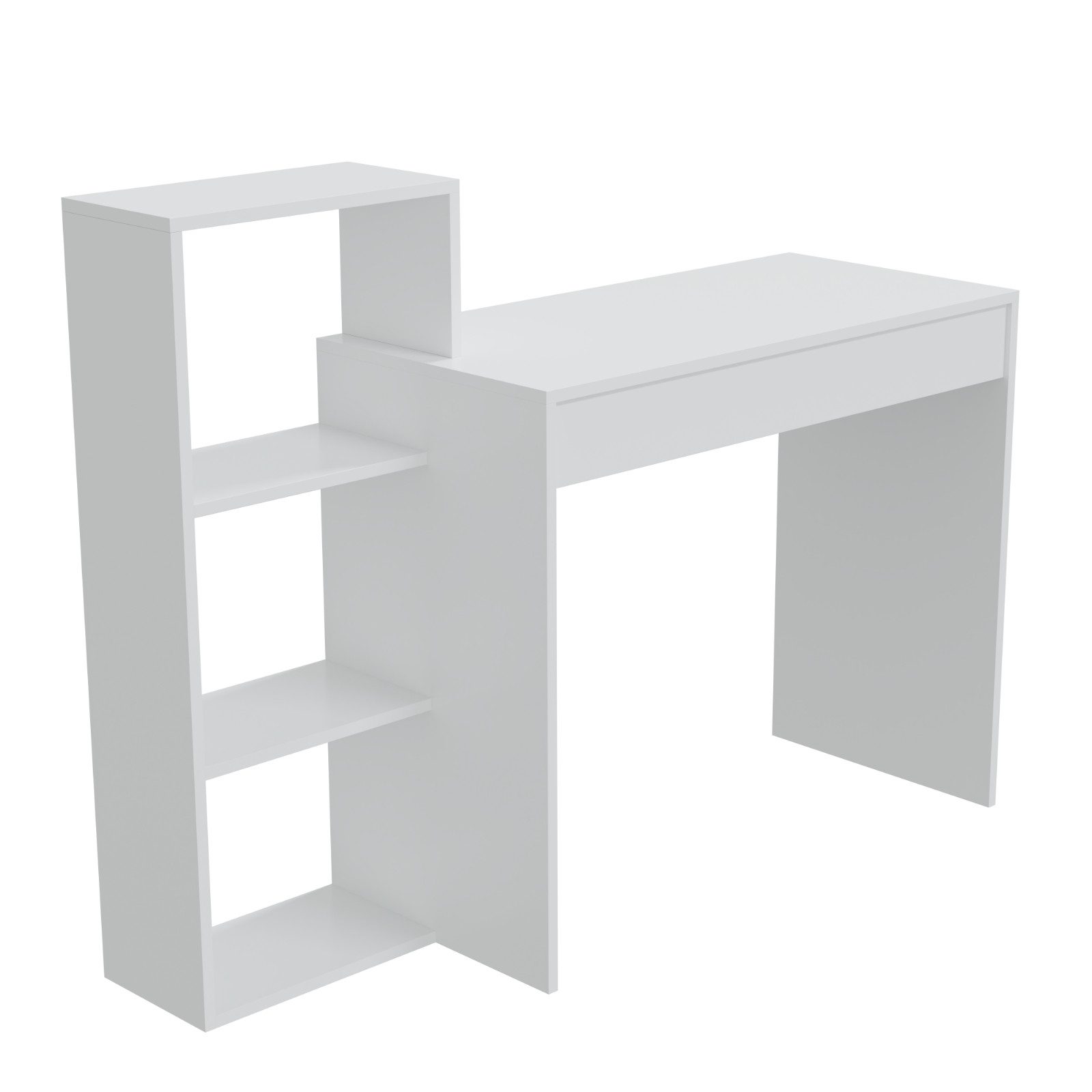 Schreibtisch Regal Kombination 110x72x40cm weiß 2in1 System Stauraum Einbauregal