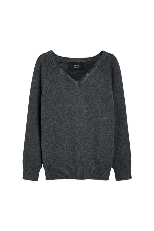 Next V-Ausschnitt-Pullover Schul-Strickpullover mit V-Ausschnitt (1-tlg)