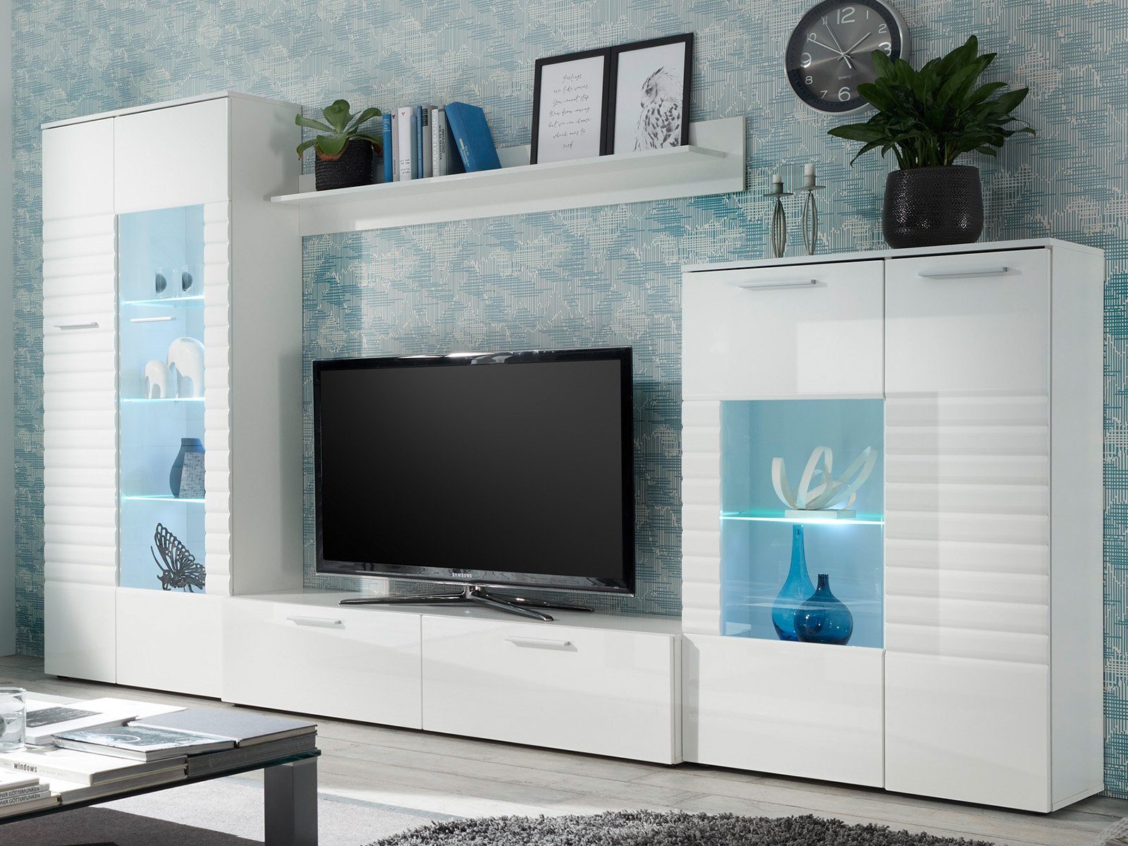 PREISBRECHER Wohnwand New Jersey, (4-St), 320 x 194 x 39,6 cm (B/H/T) günstig online kaufen