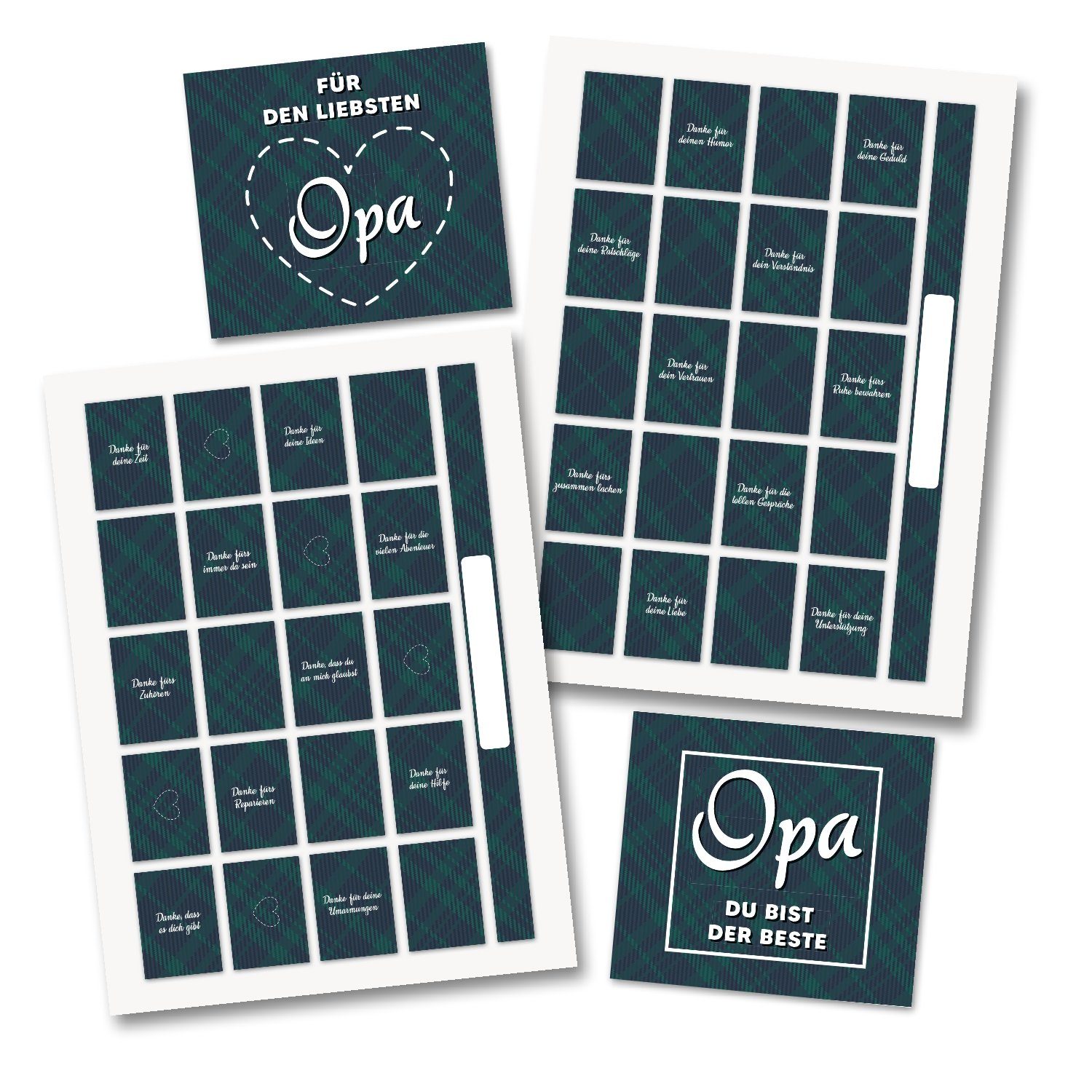 younikat Aufkleber Aufkleber-Set für Merci Schokolade mit vorgedruckten Aufklebern I