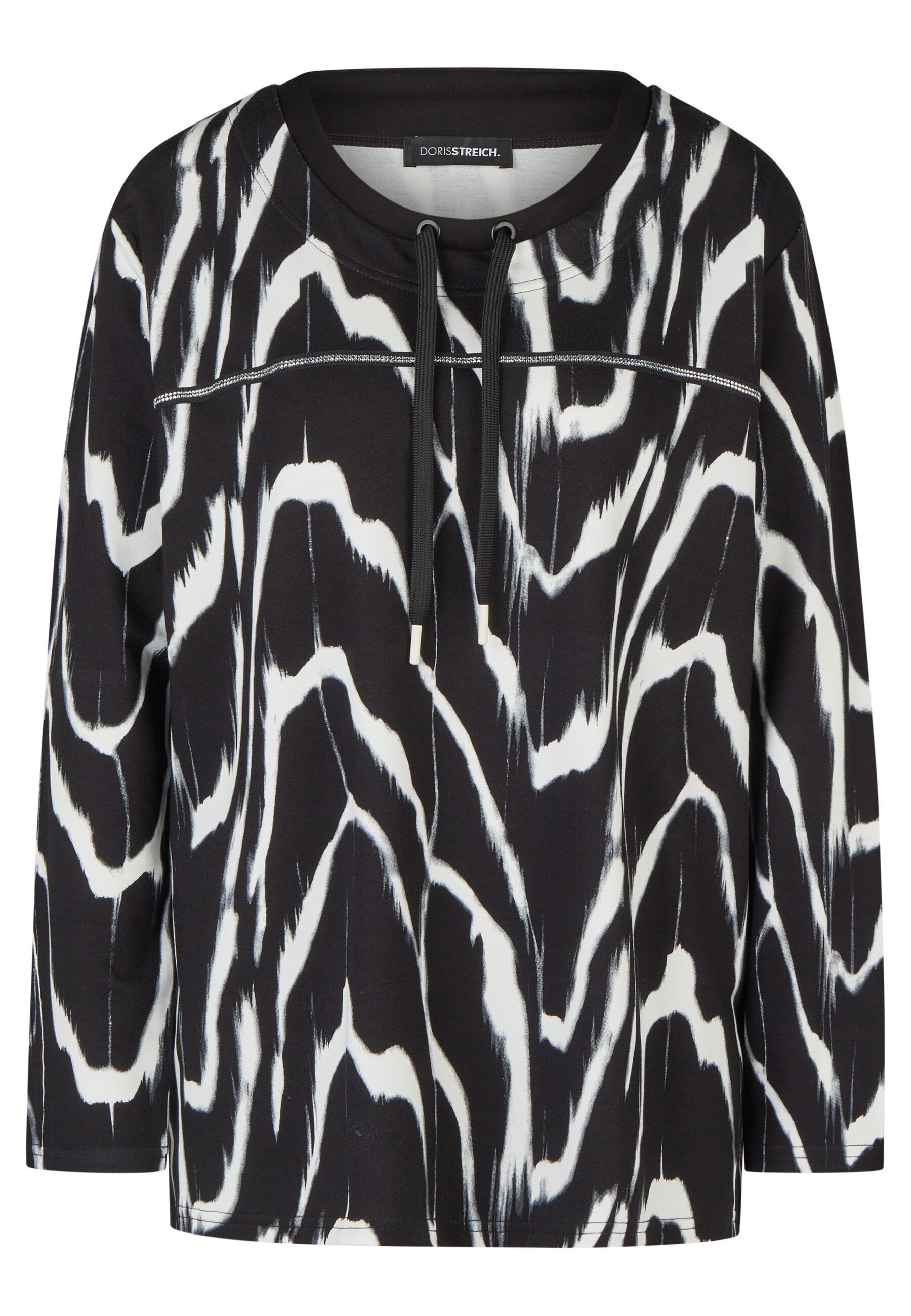 Doris Streich Sweatshirt mit Grafik-Print und Strass