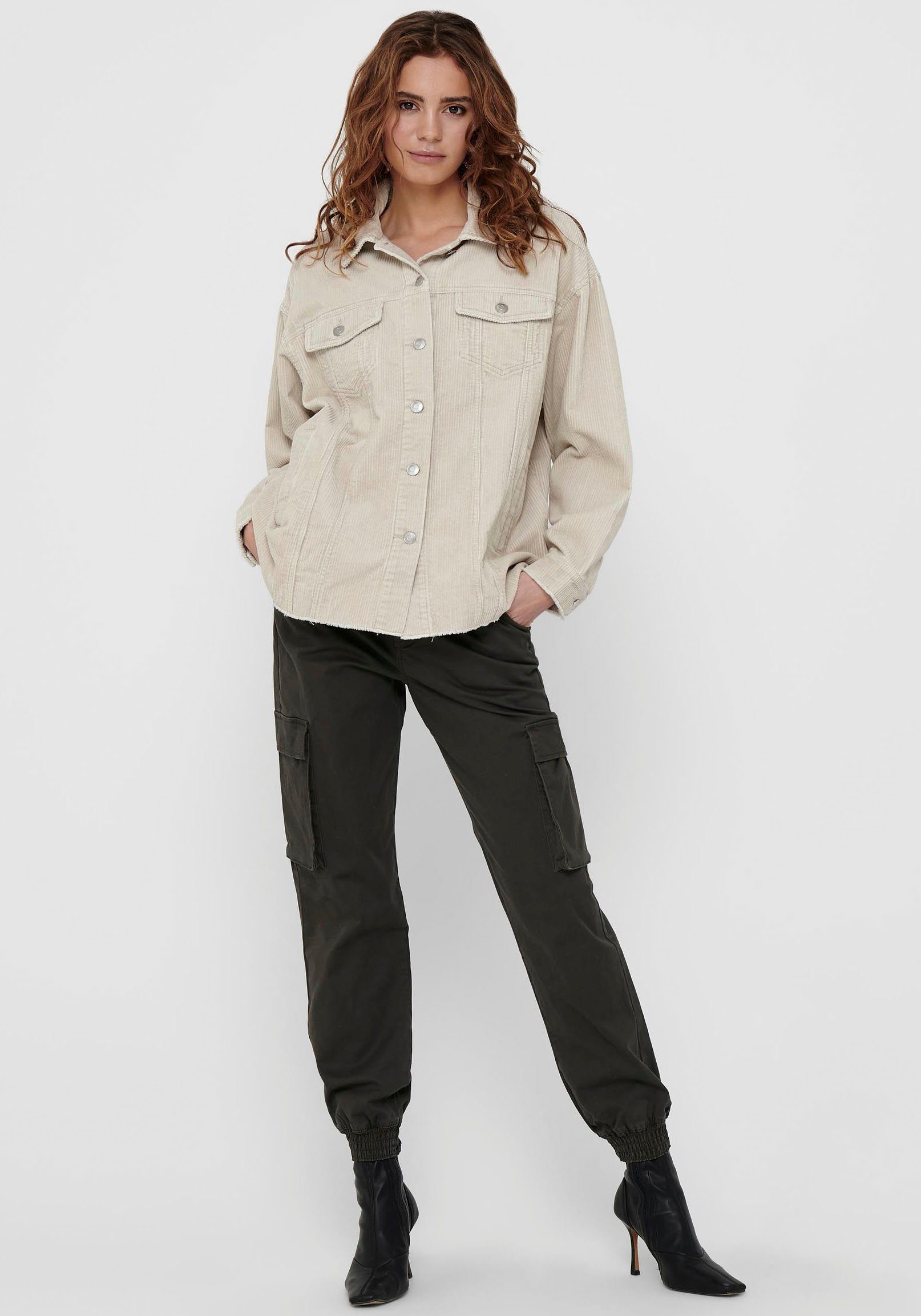 ONLY Cordjacke col. PNT NOOS silver lining SHACKET ONLBITTEN CORD