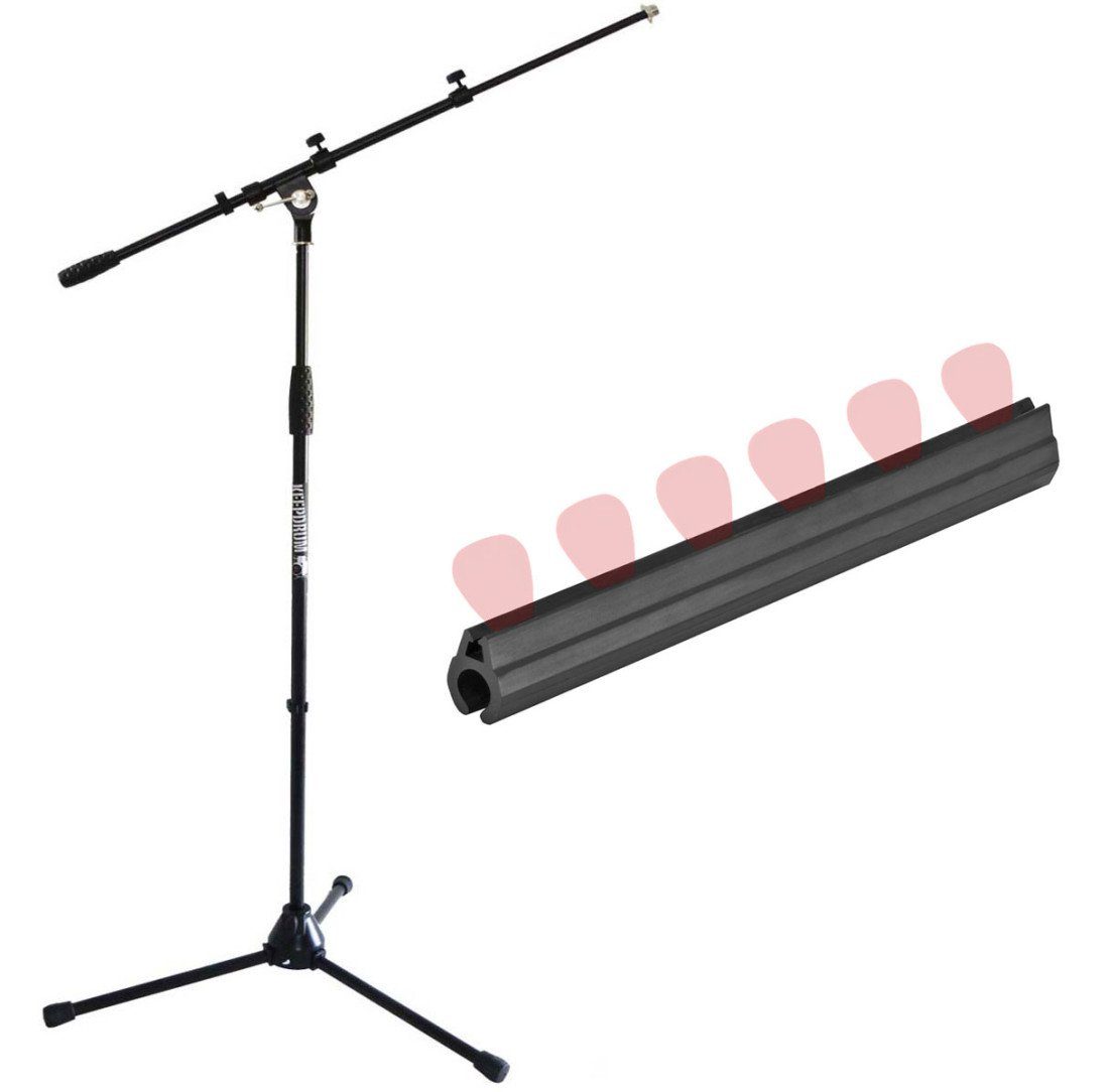 E-Gitarre keepdrum Mikrofonständer mit Galgen mit Plektrenhalter für Stative
